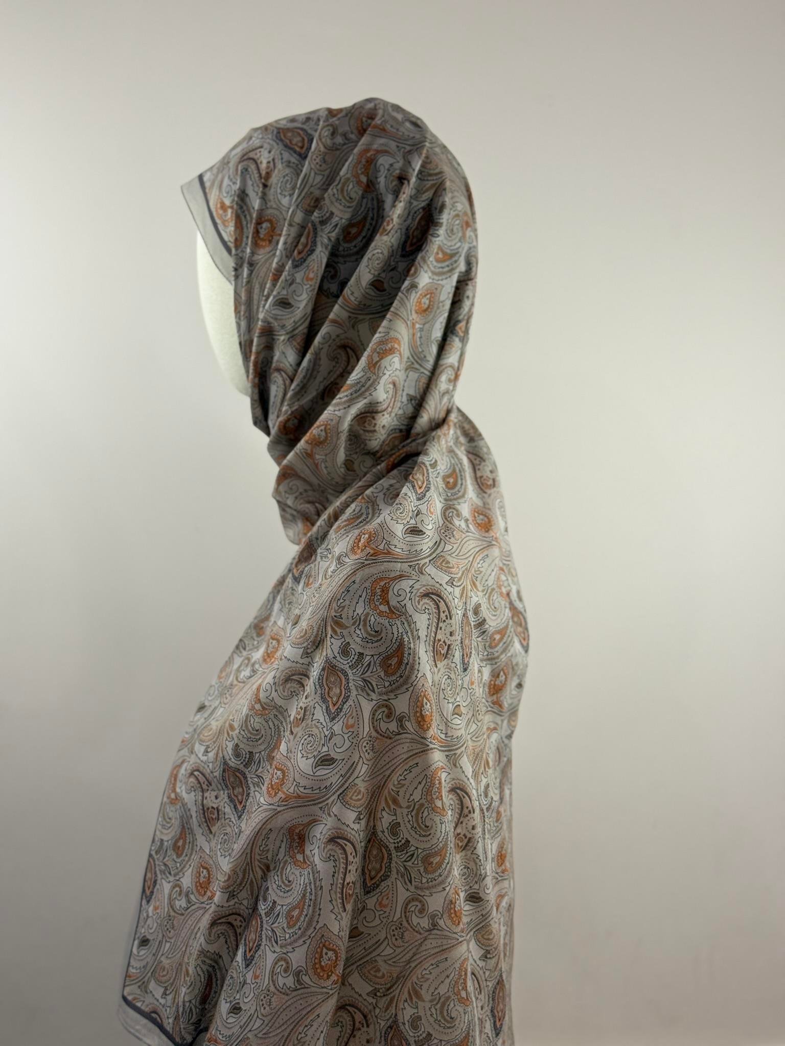 Silk Home | Nariya Şal - Buz Mavisi Tarçın