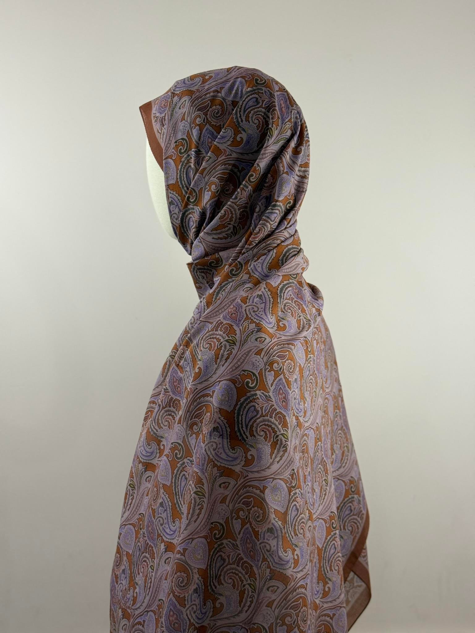 Silk Home | Nariya Şal - Kahverengi Lavanta