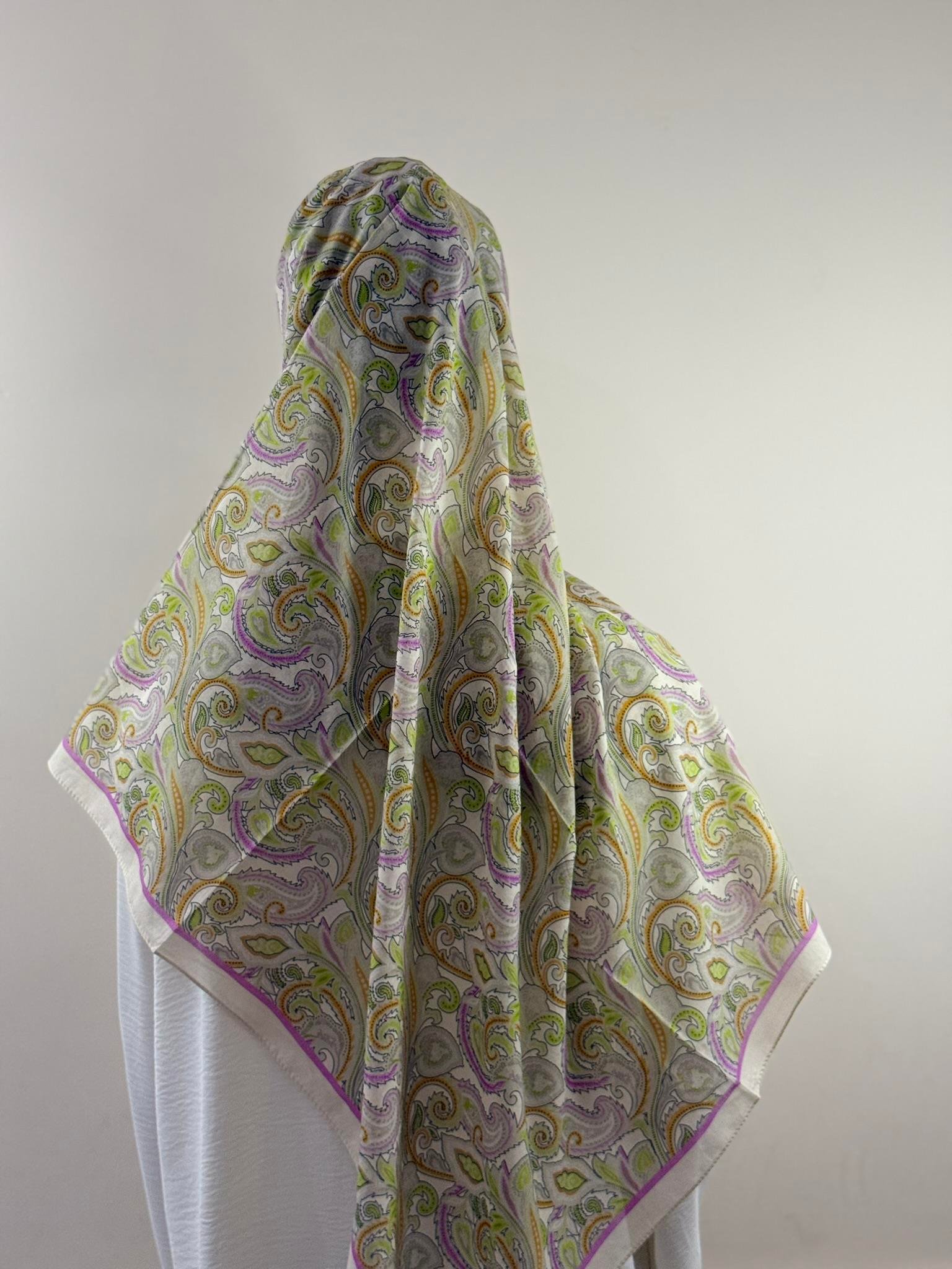 Silk Home | Nariya Şal - Lila Yeşil