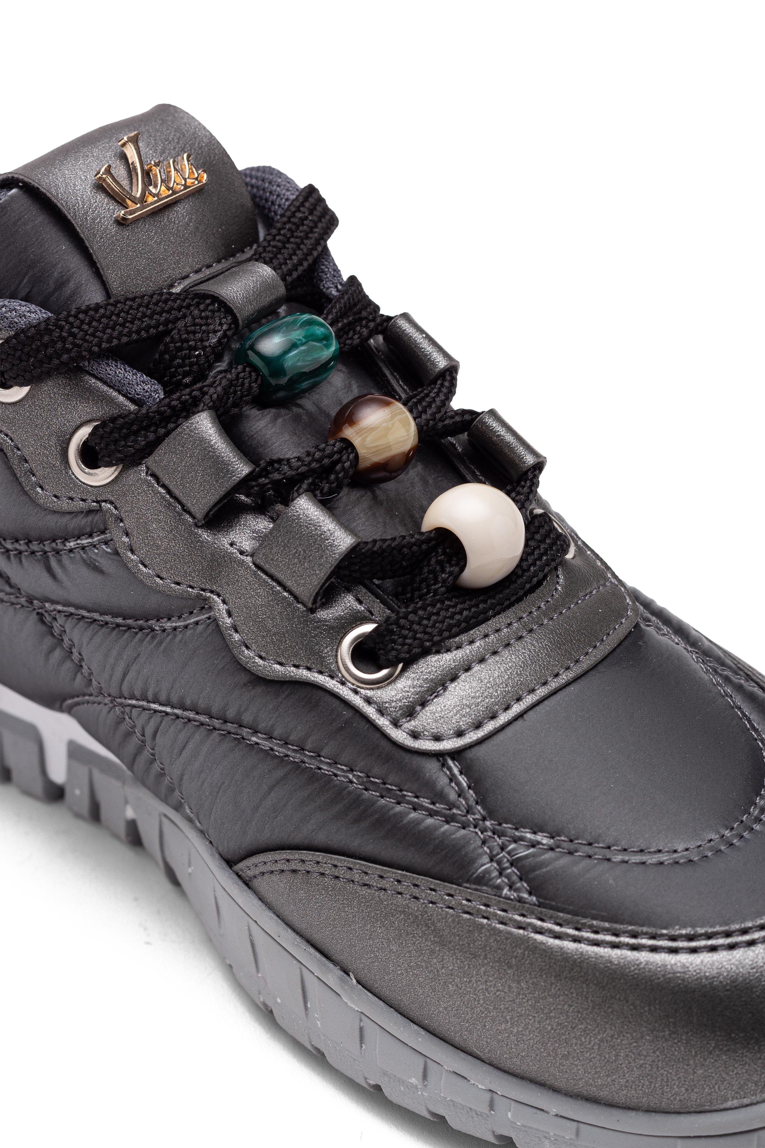 Kadın Bağcıklı Termo Taban Sneaker Yürüyüş Ayakkabısı