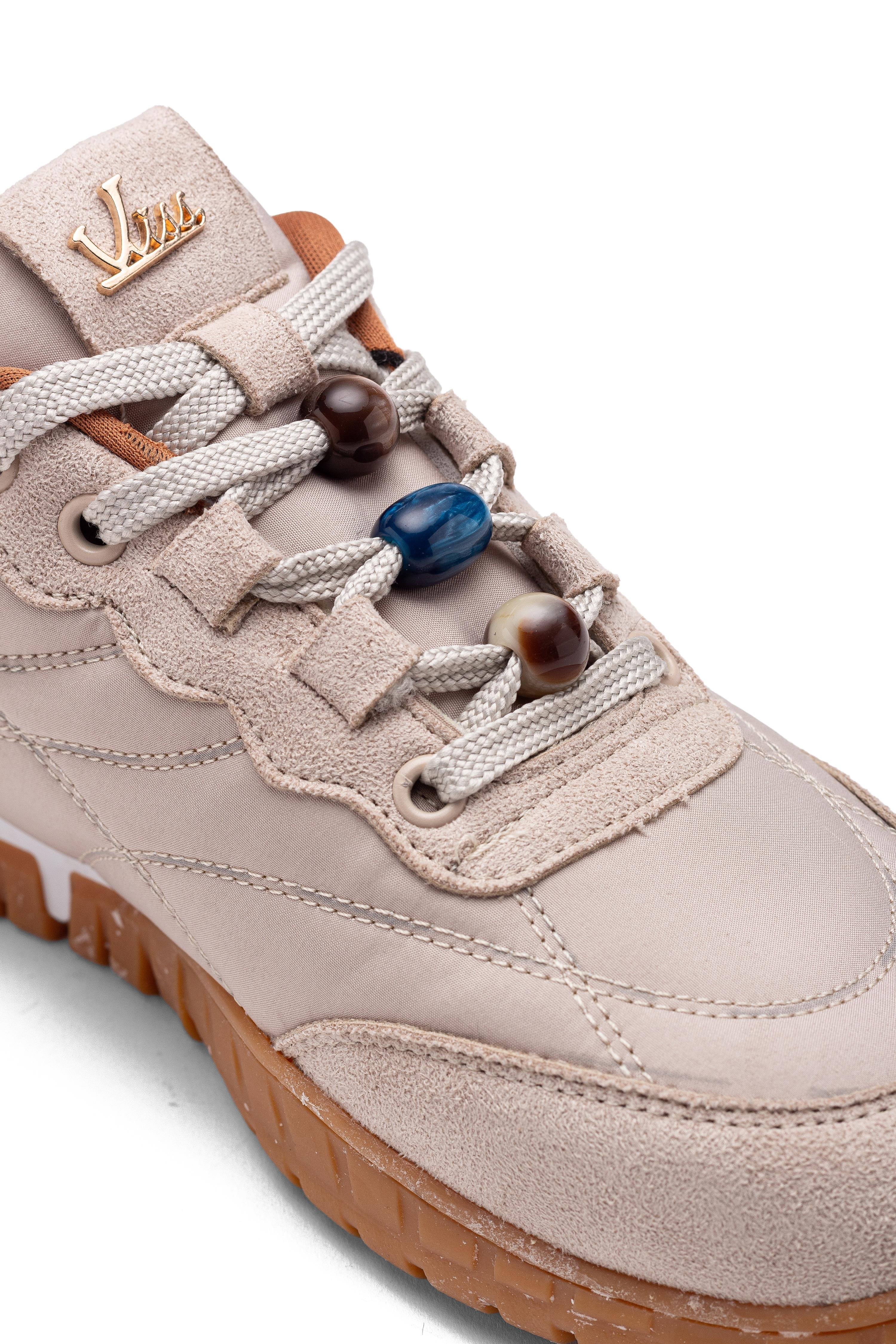 Kadın Bağcıklı Termo Taban Sneaker Yürüyüş Ayakkabısı
