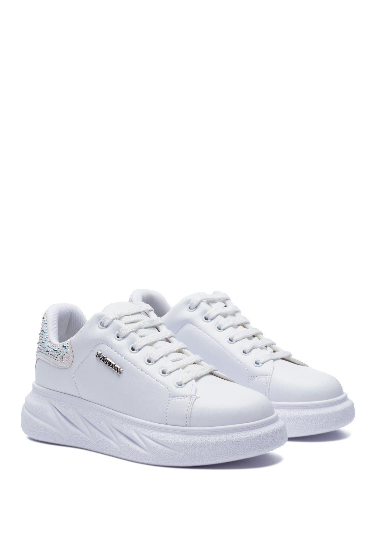 Kadın Günlük Taş Aksesuarlı Ortopedik Kaymaz Kırılmaz Taban Konforlu Ortopedik Sneakers Yürüyüş Spor
