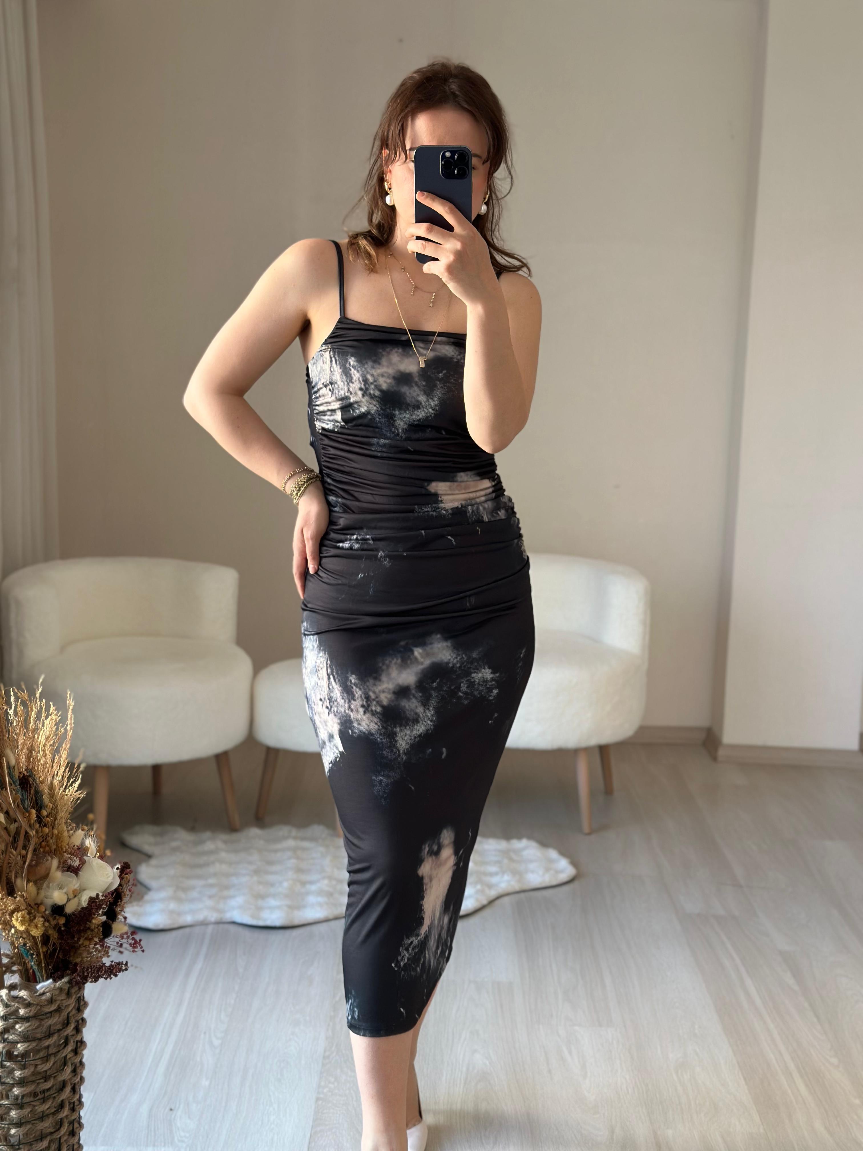 BATİK ASKILI ELBİSE