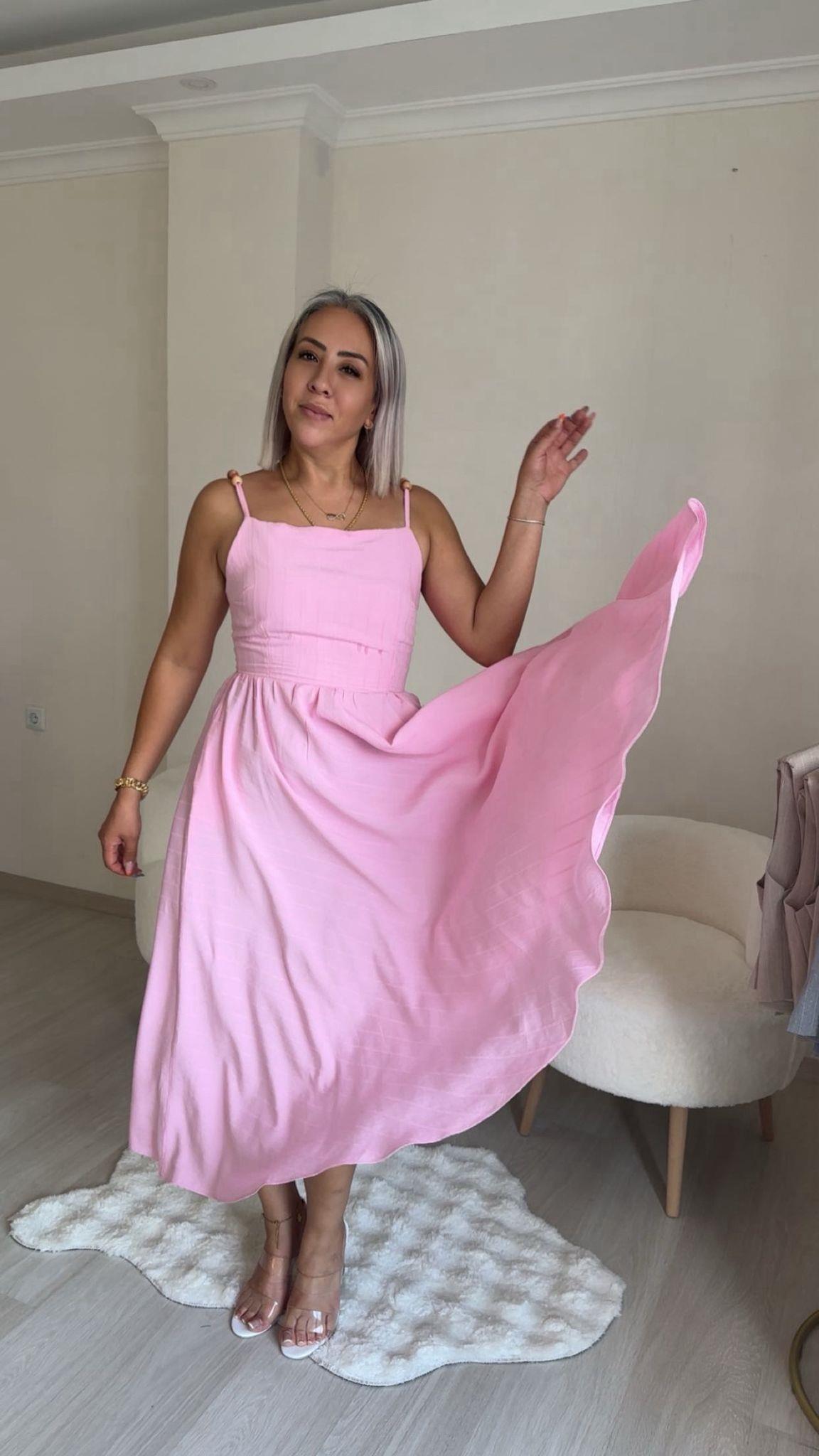 SIRT BAĞLAMALI ELBİSE