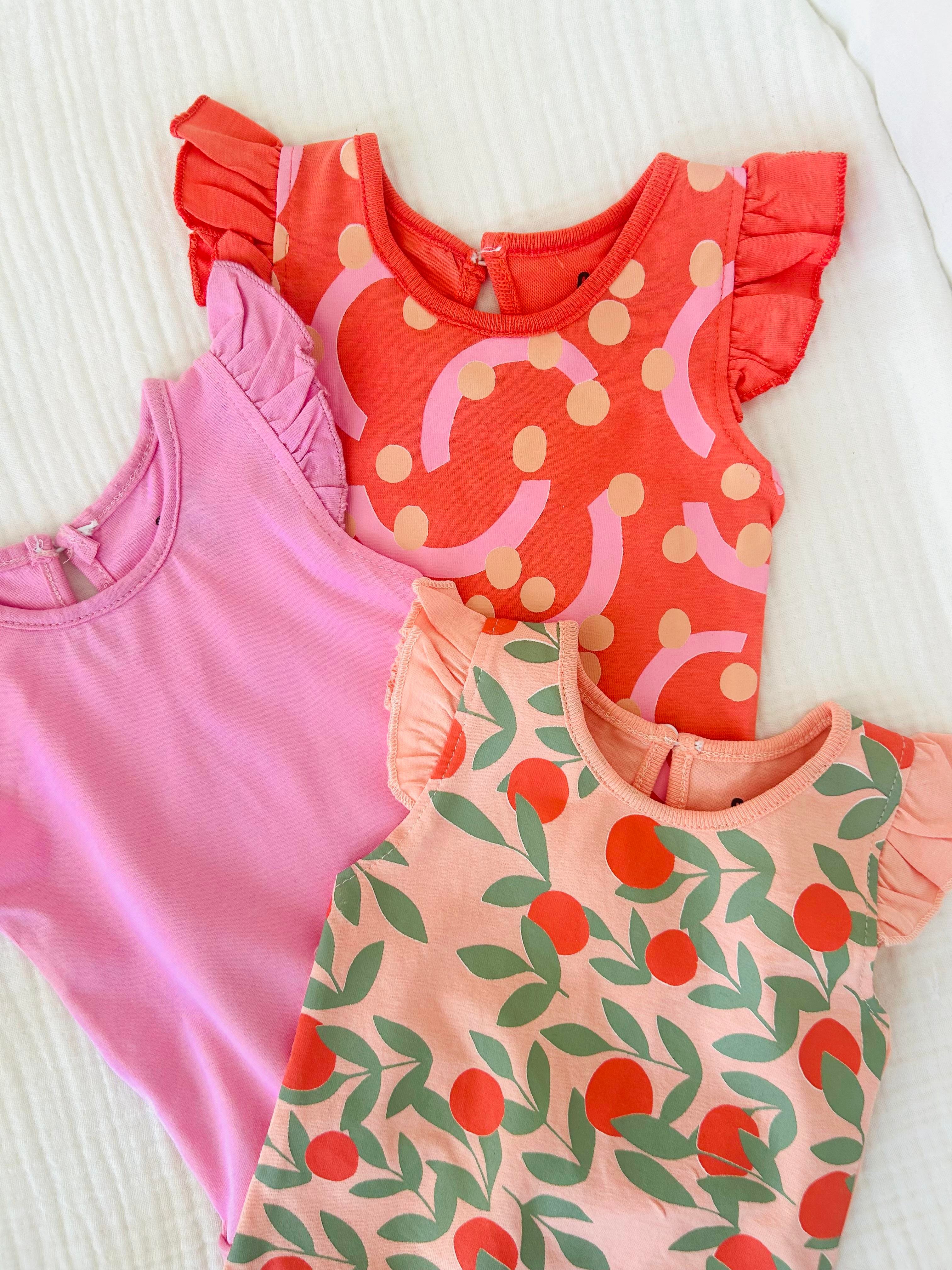 3'lü Kolları Fırfırlı Body Set