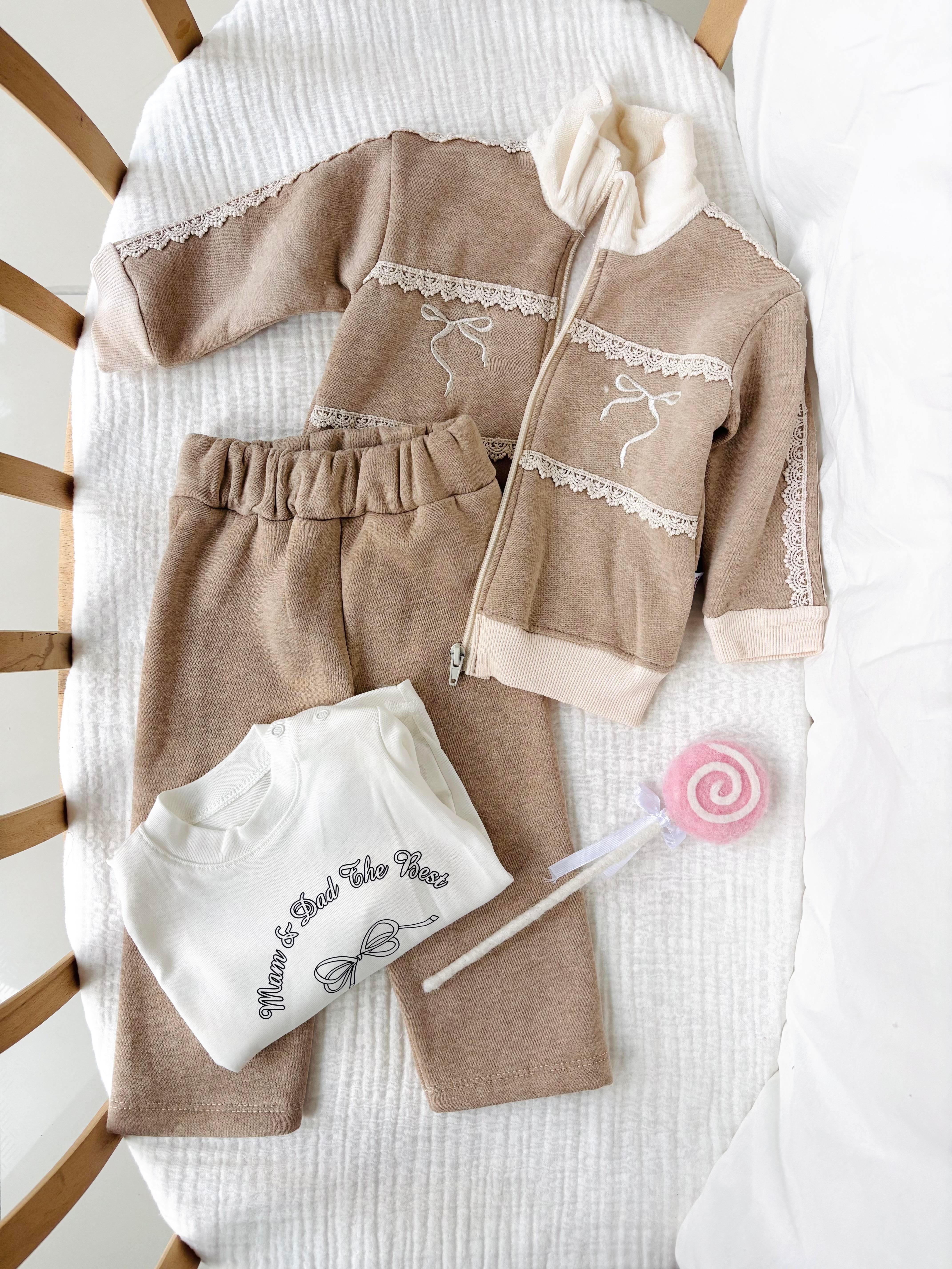 Anastasia Hırkalı Takım - Bej