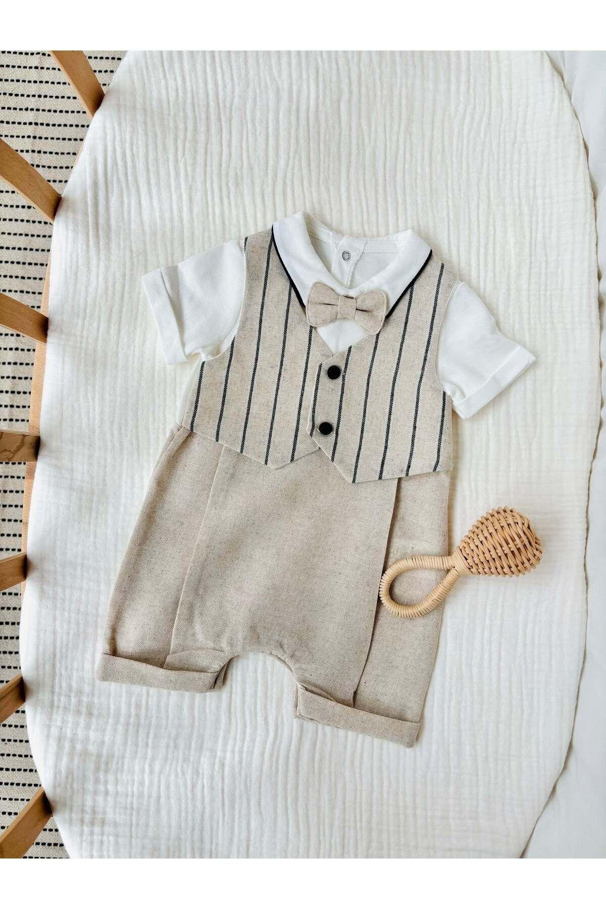 Antonio Yelekli Keten Tulum