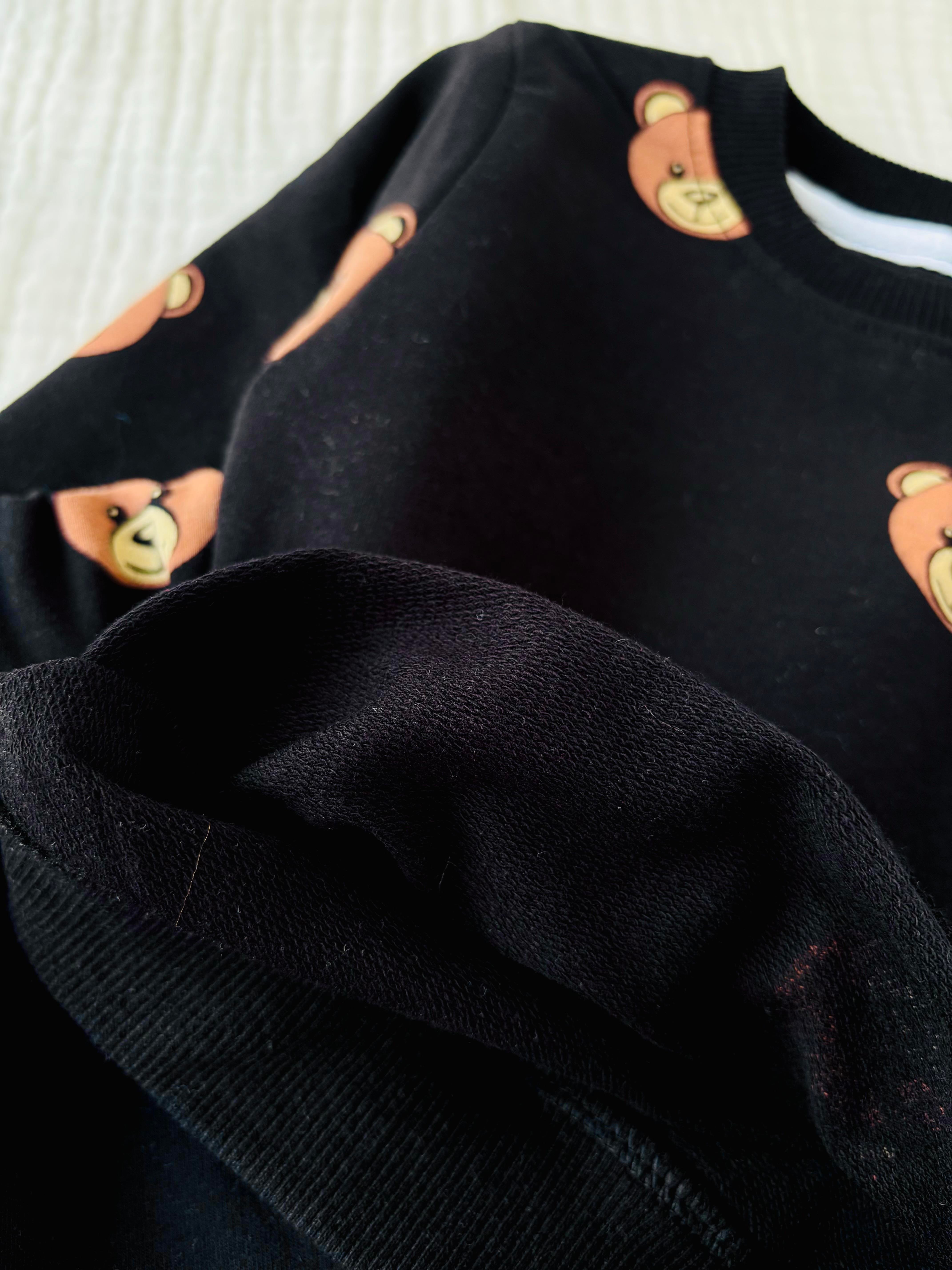 Arthur Ayı Desenli Takım - Siyah