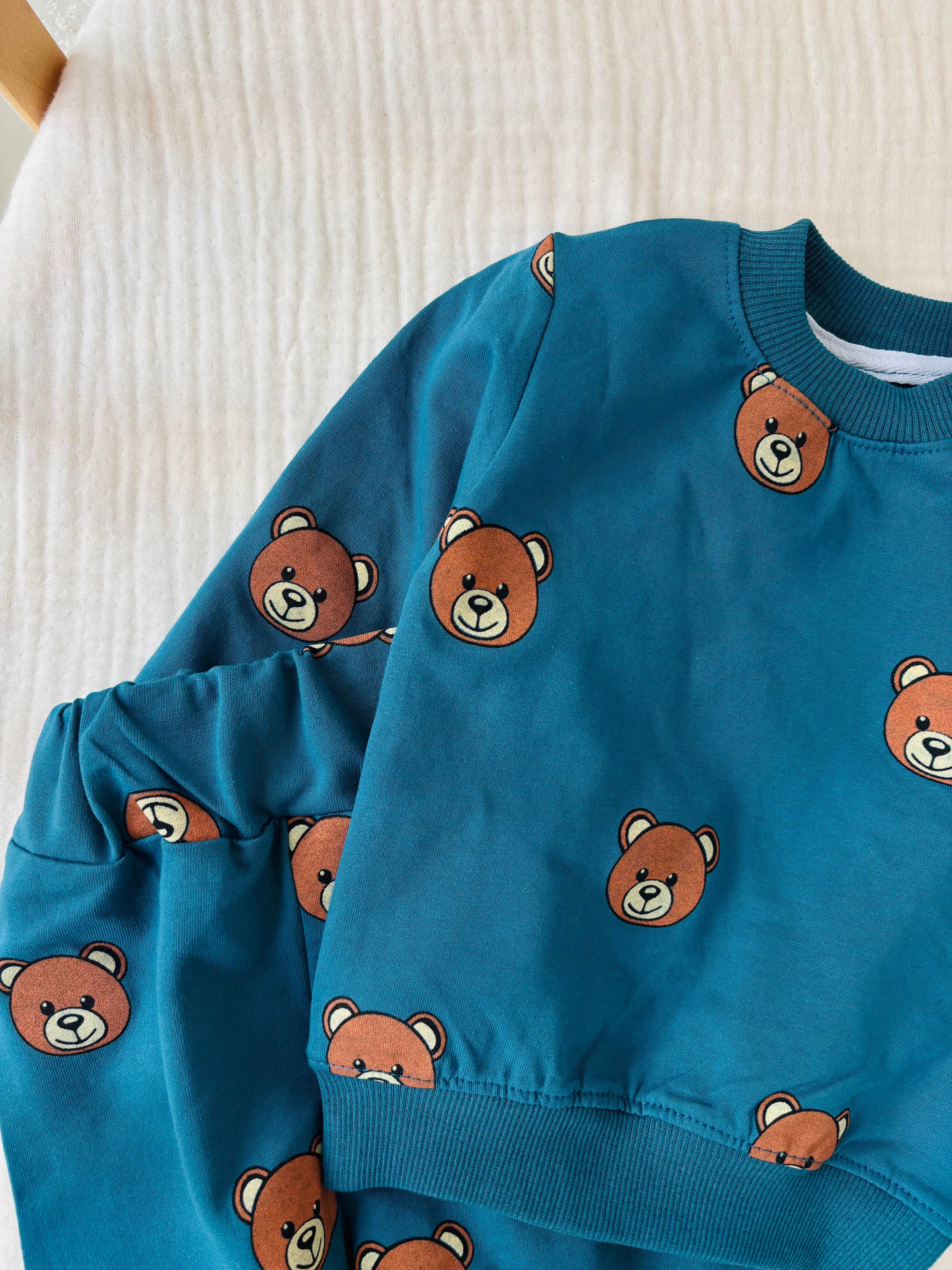 Arthur Ayı Desenli Takım - Yeşil