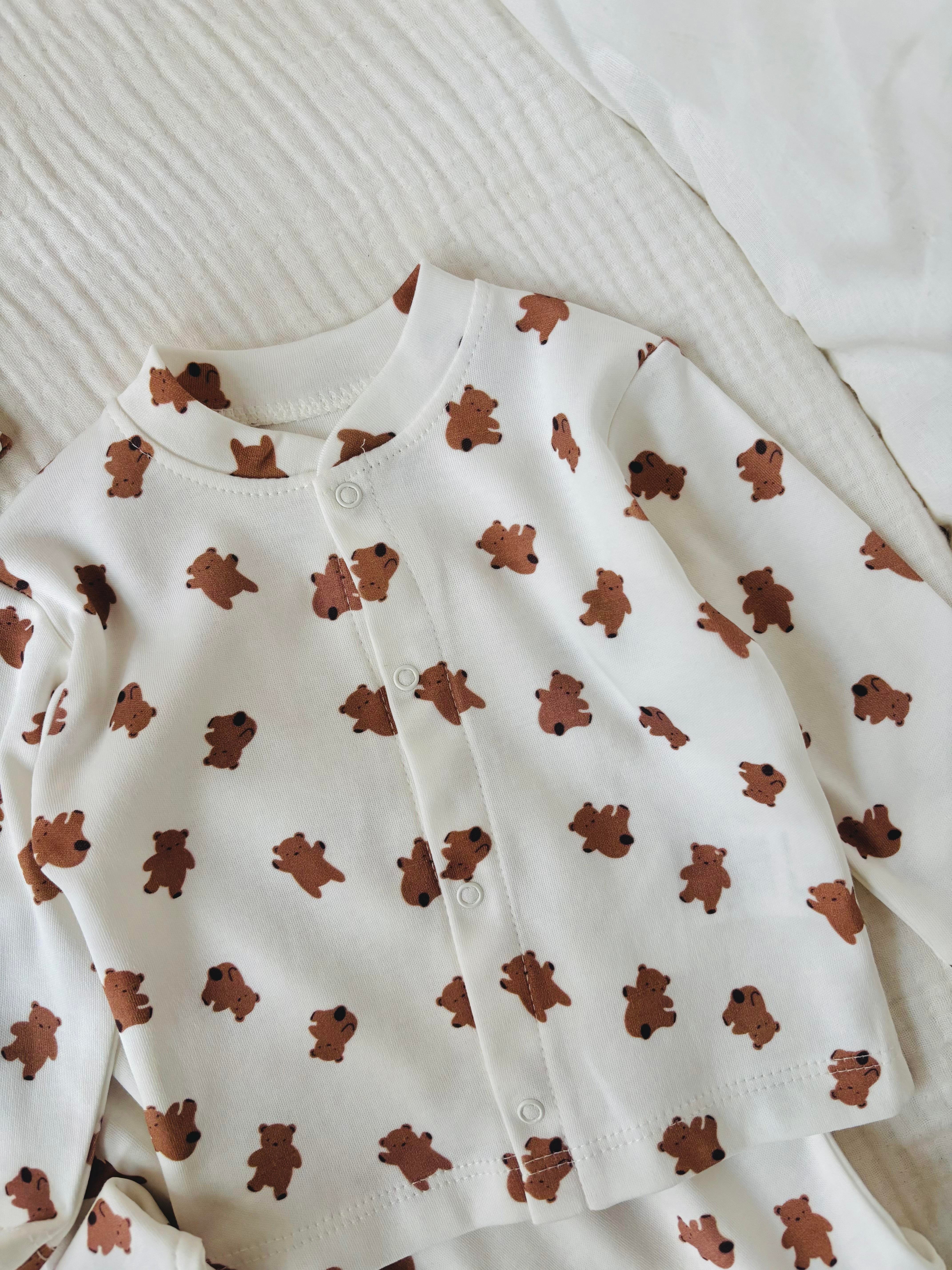 Bear Desenli Yenidoğan Takım