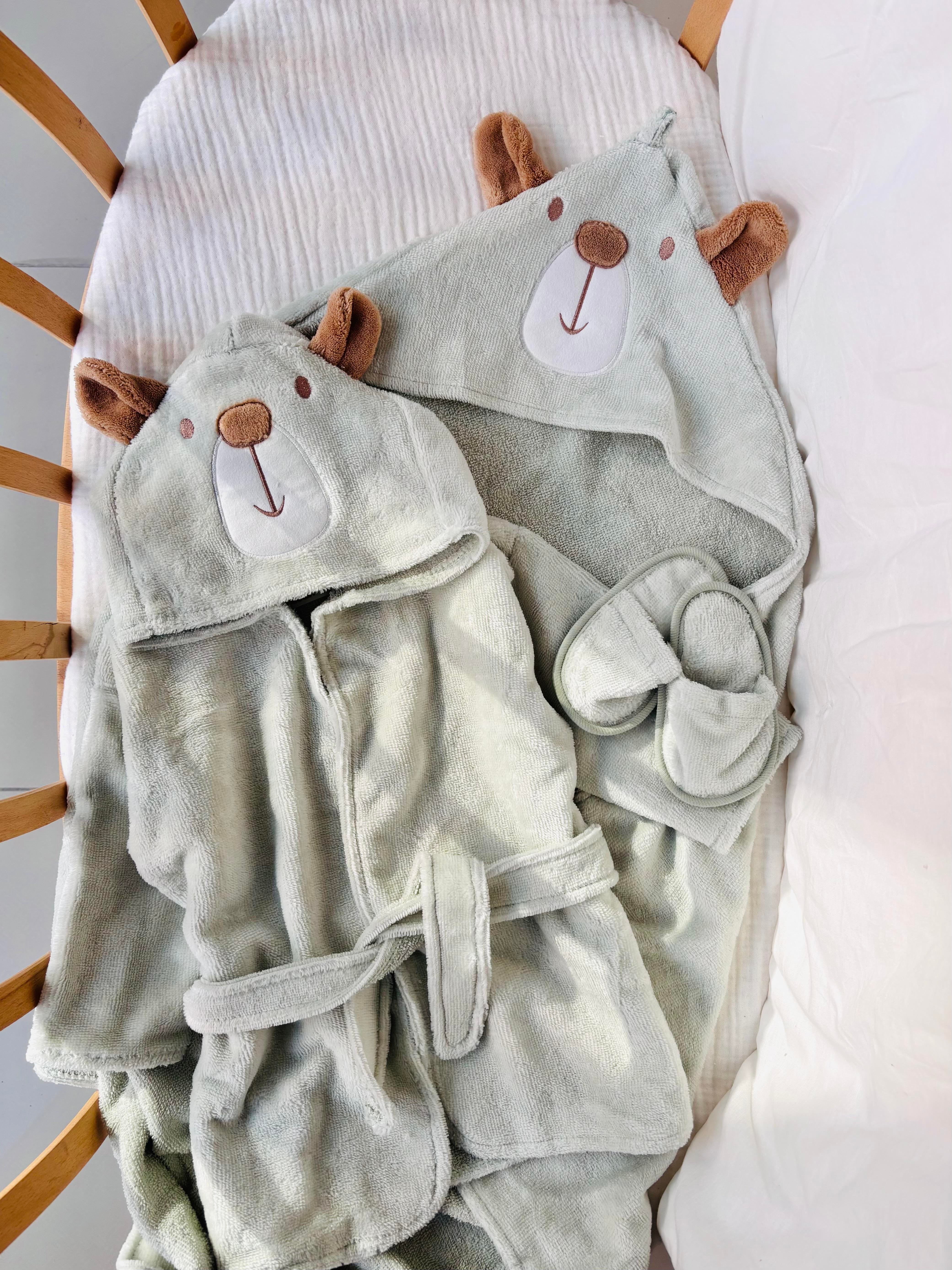 Bear Yeşil Bornoz Takım