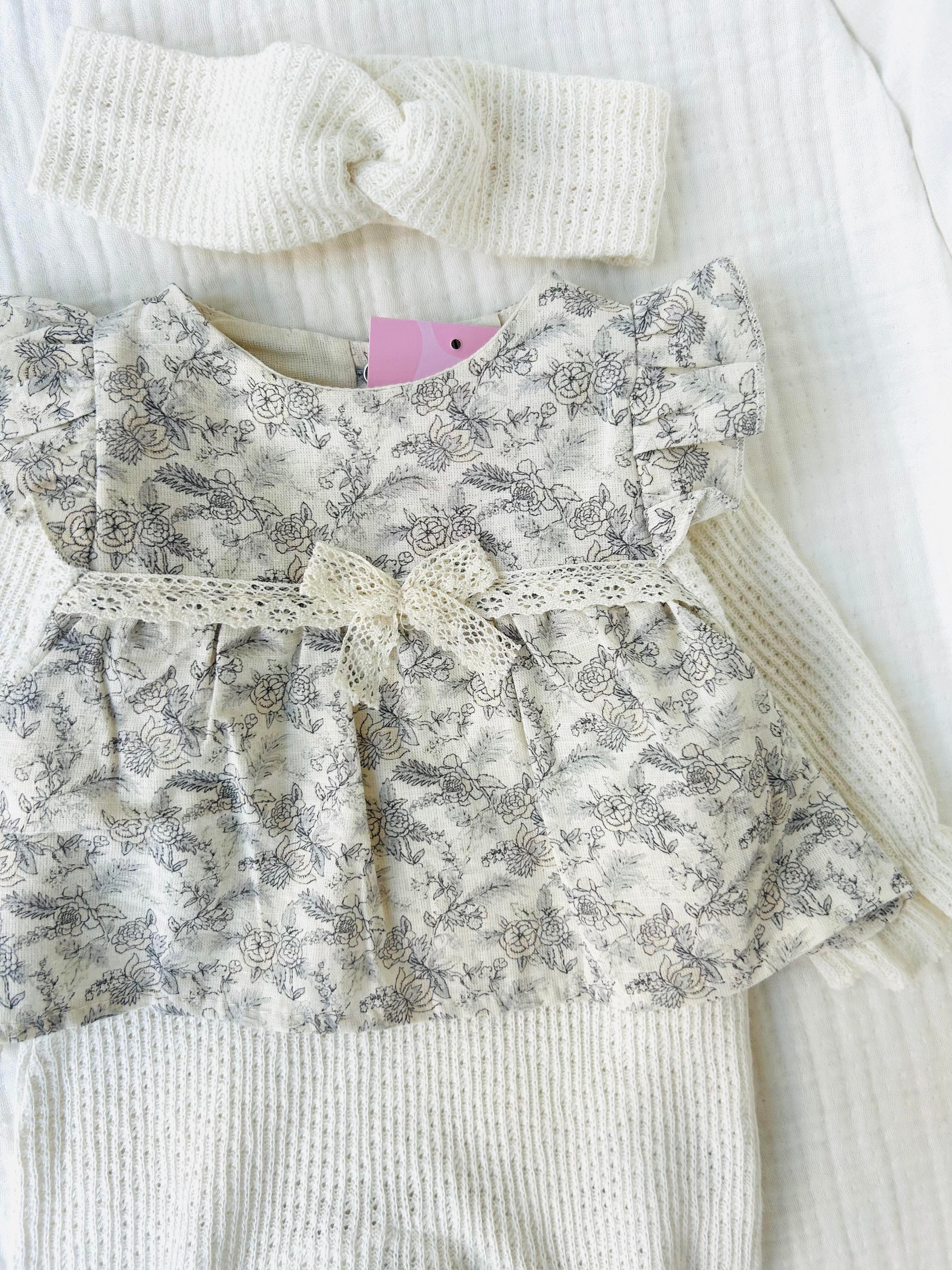 Beth Bandanalı Çiçek Desen Premium Tulum