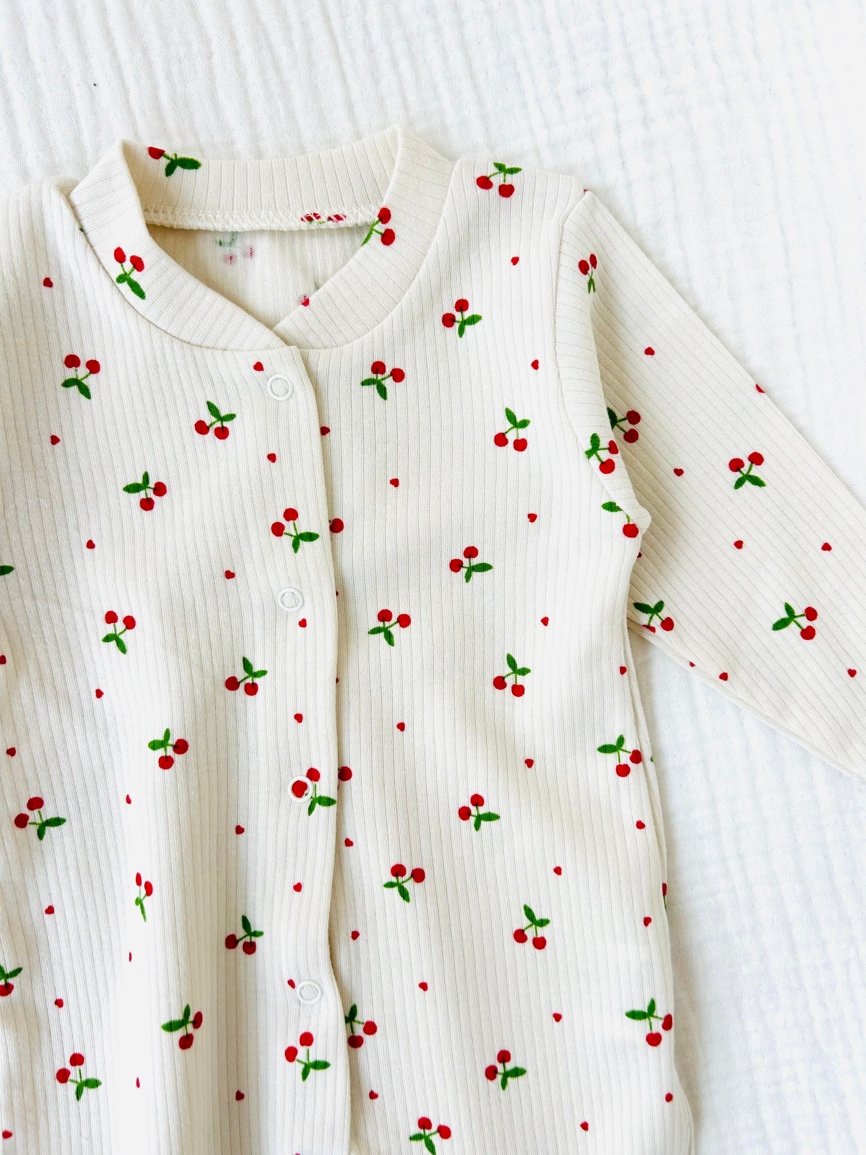 Cherry Kiraz Baskılı Tulum