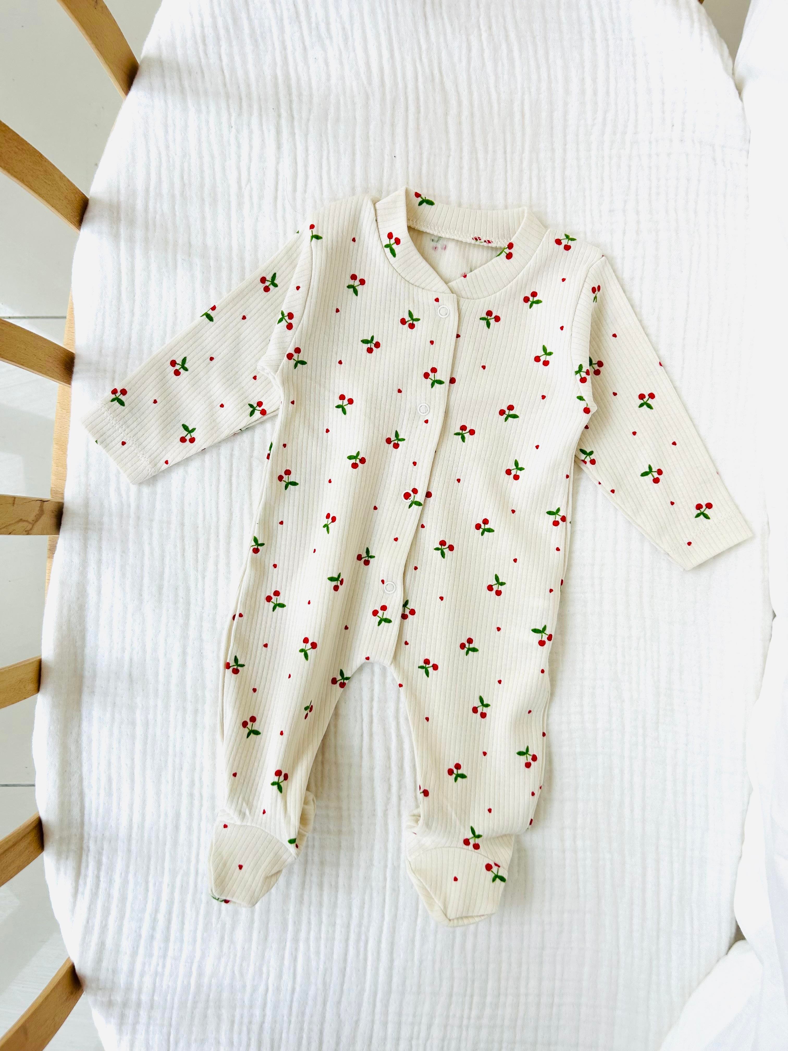 Cherry Kiraz Baskılı Tulum