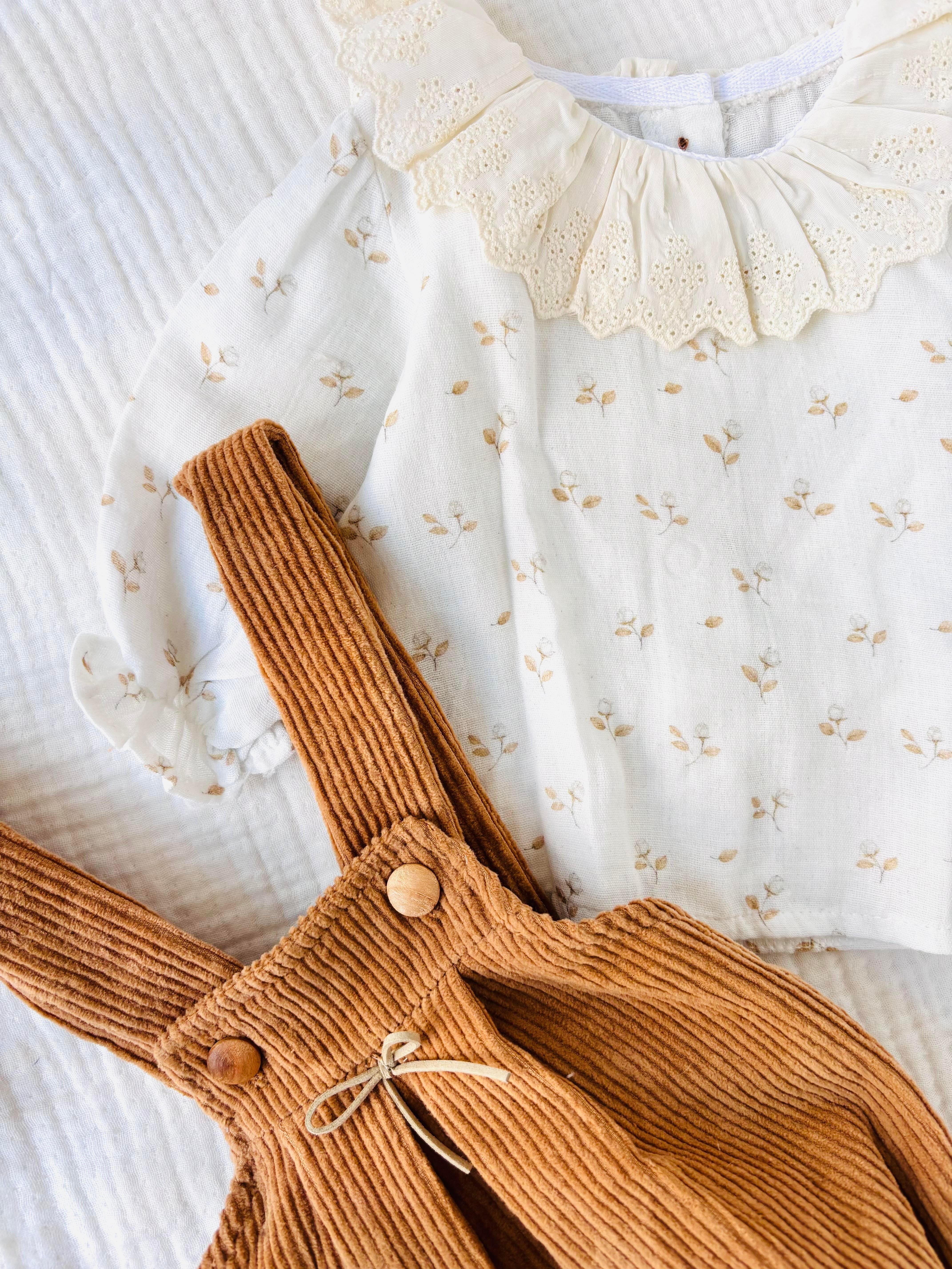 Clara 3 Parça Romper Set - Kahve