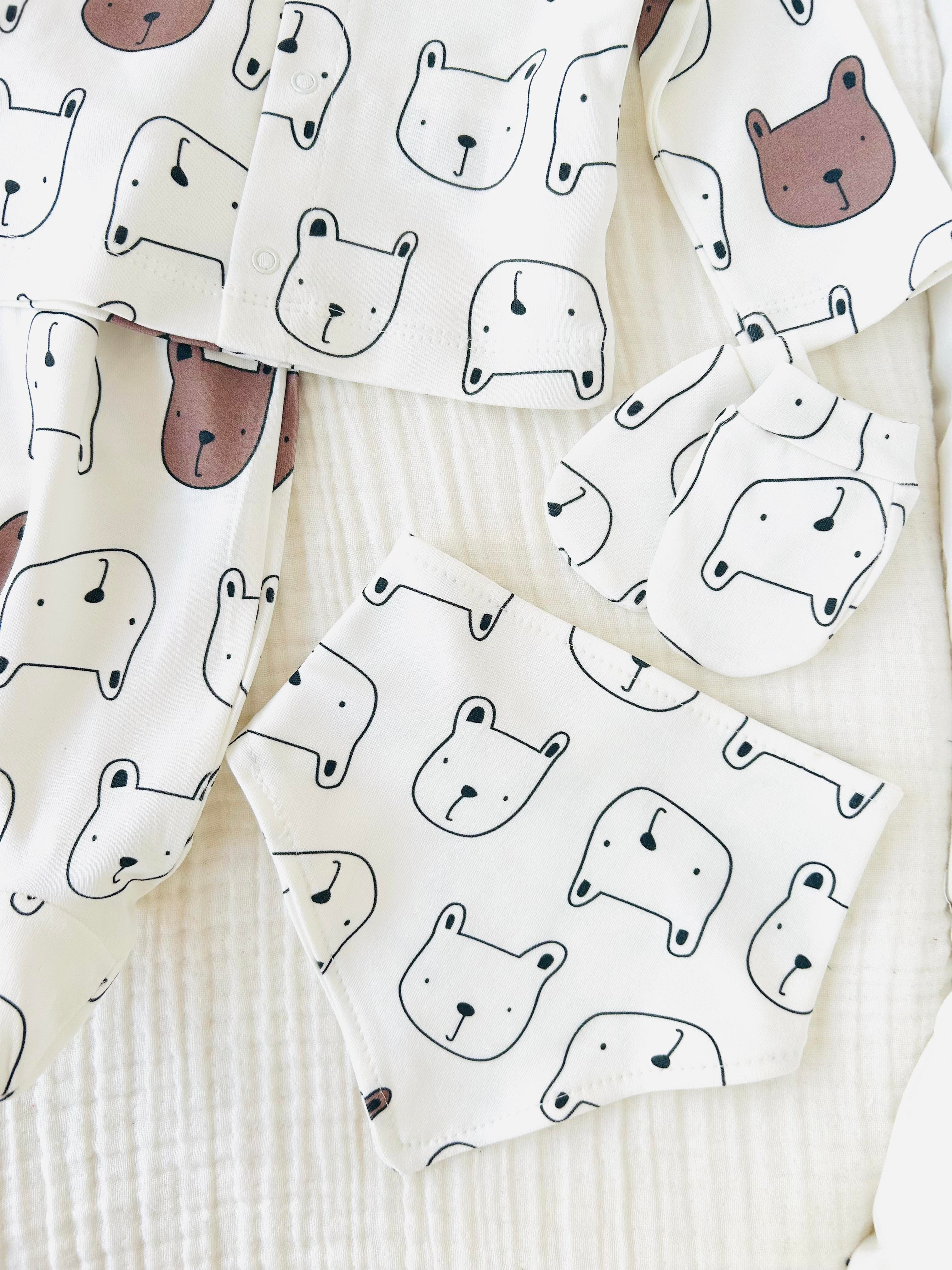 Dog Köpek Desenli Yenidoğan Takım