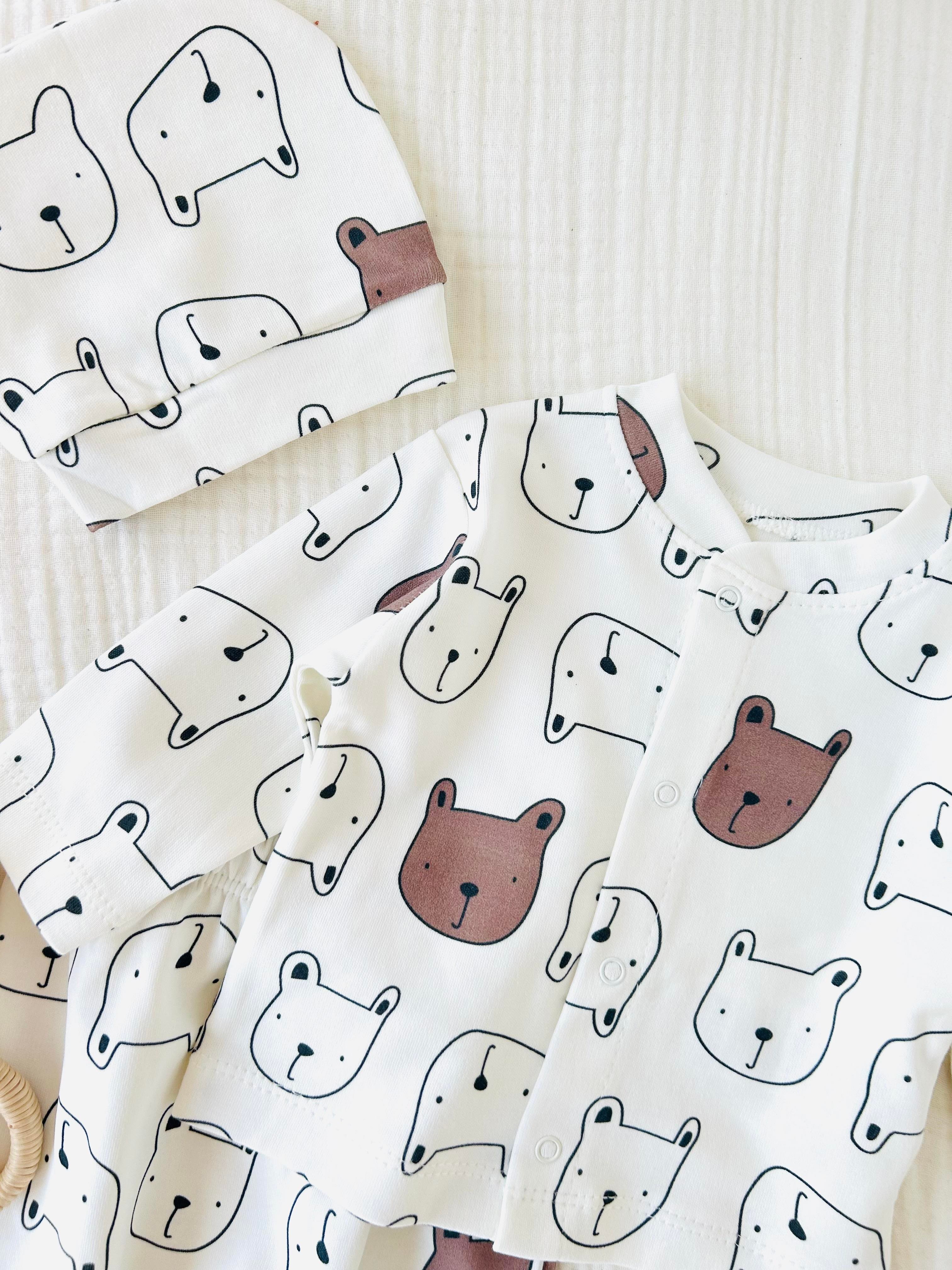 Dog Köpek Desenli Yenidoğan Takım