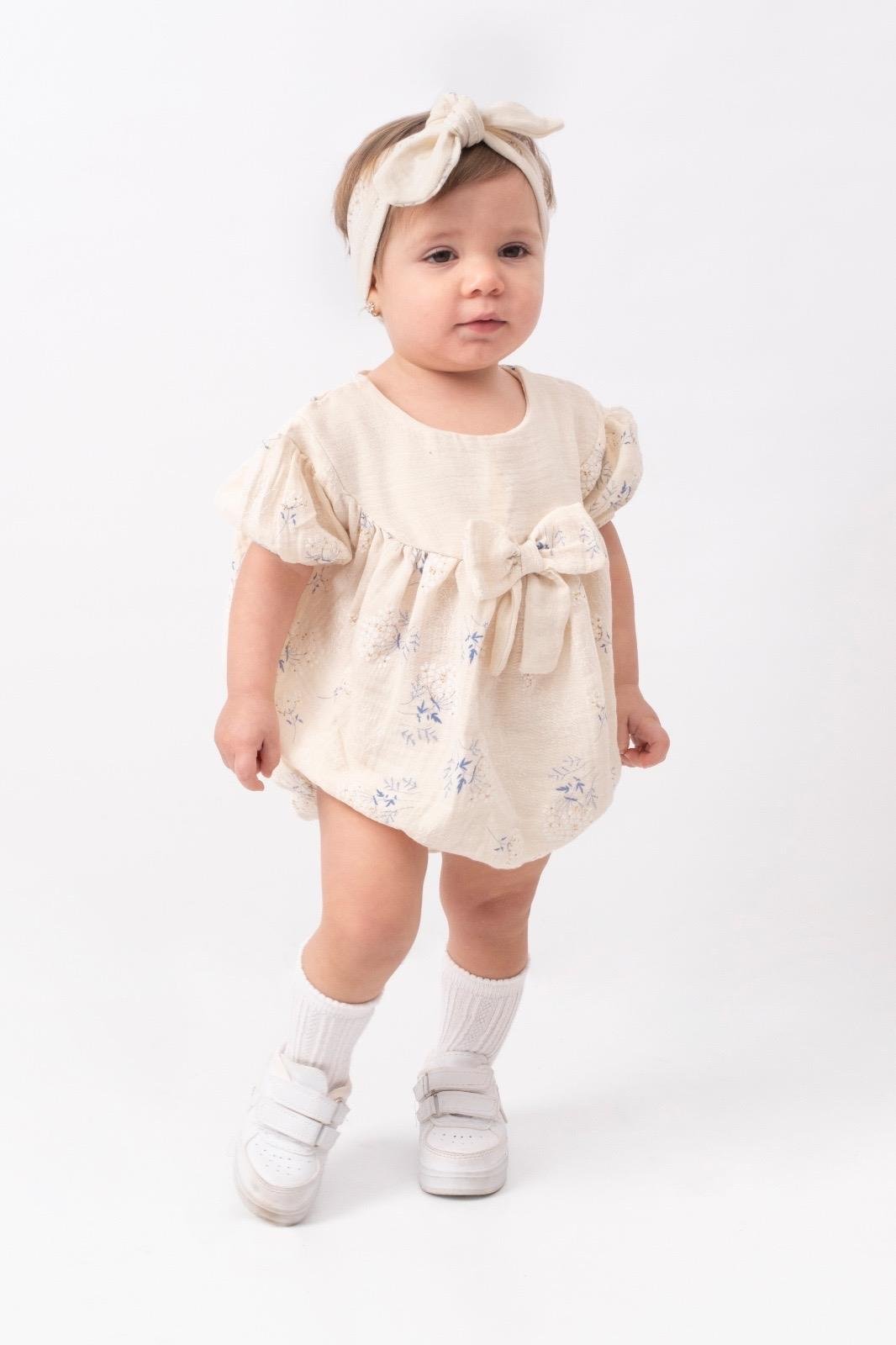 Elena Bandanalı Romper - Mavi