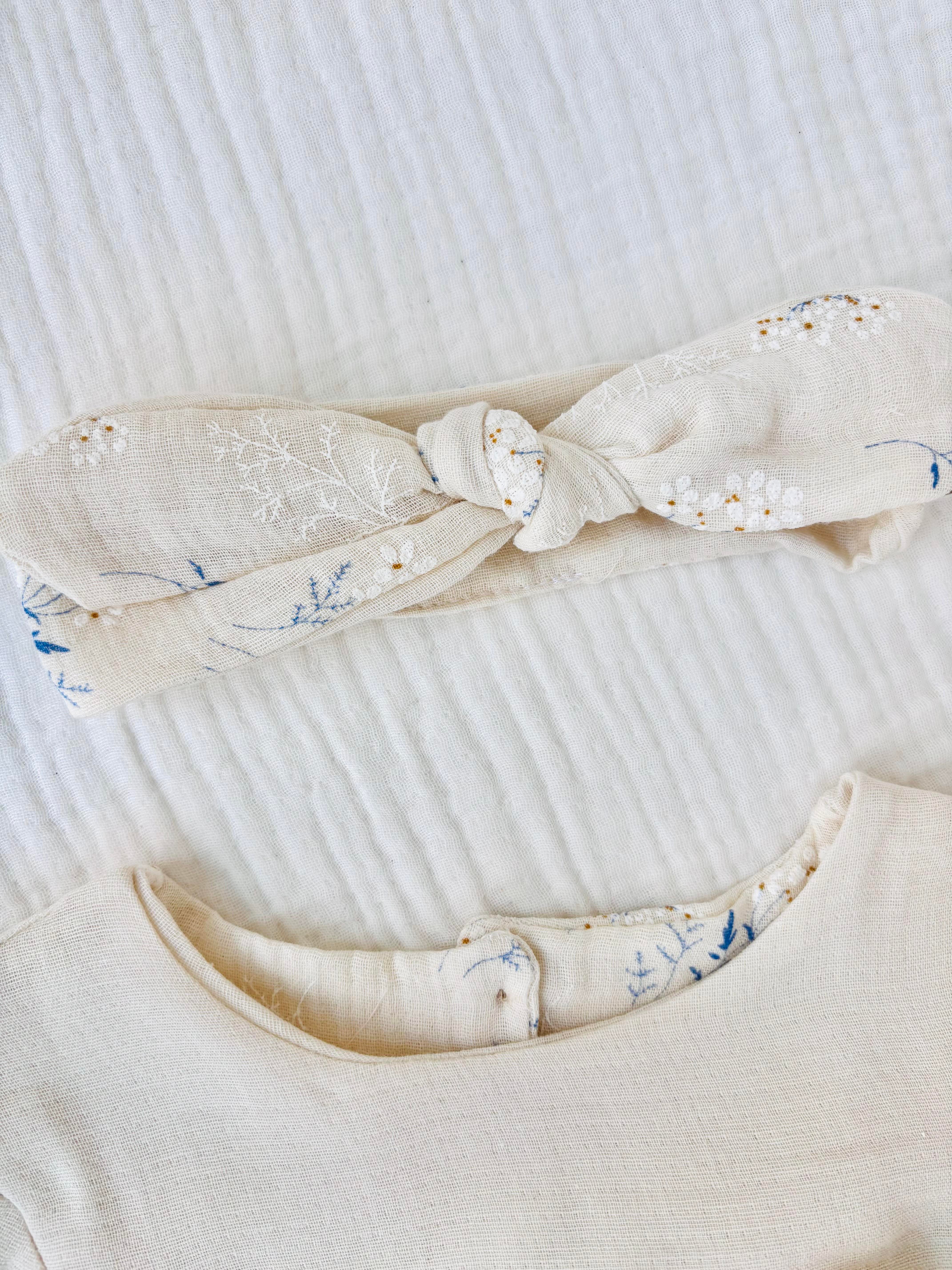 Elena Bandanalı Romper - Mavi