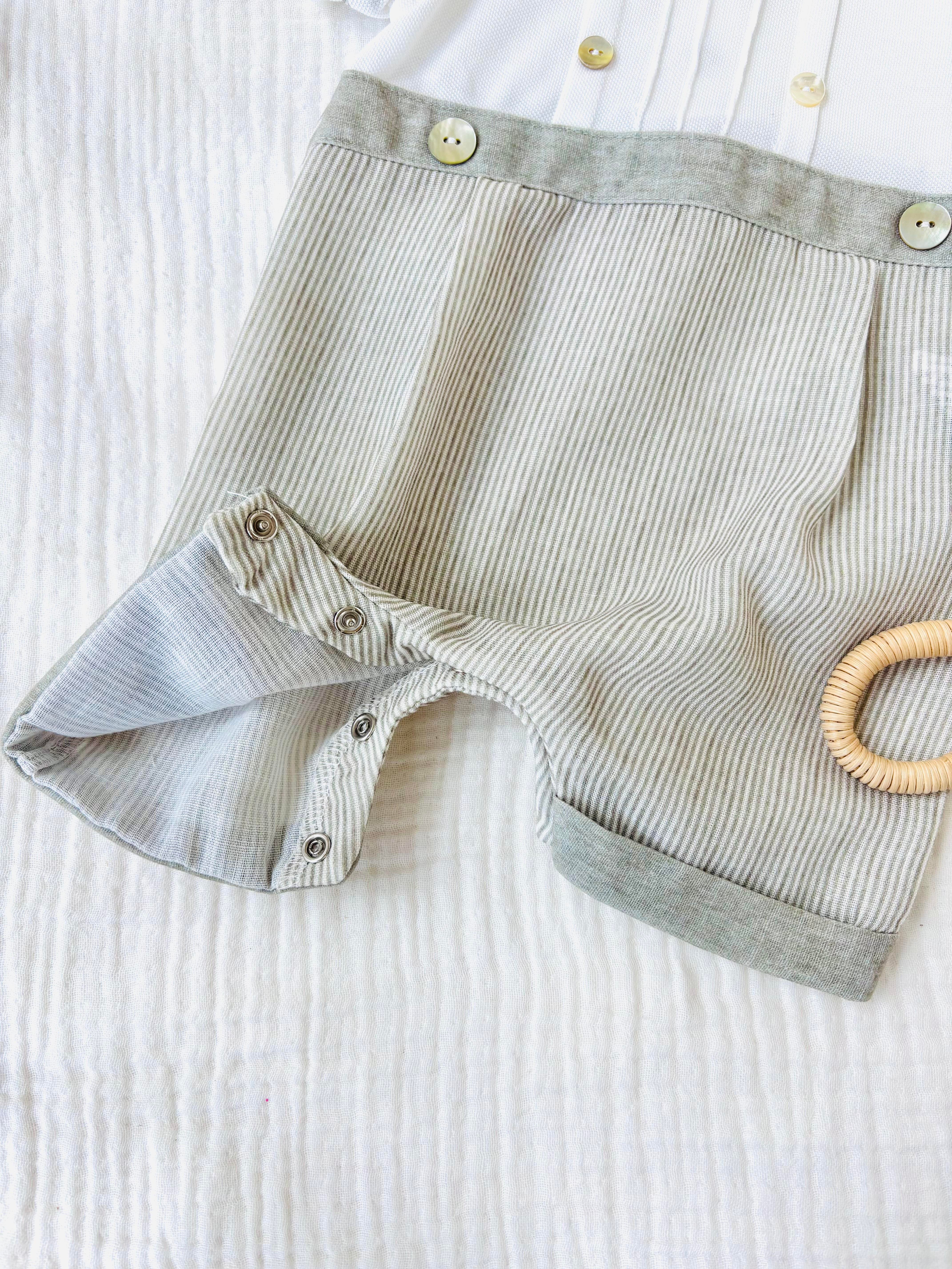 Gilbert Yeşil Keten Tulum