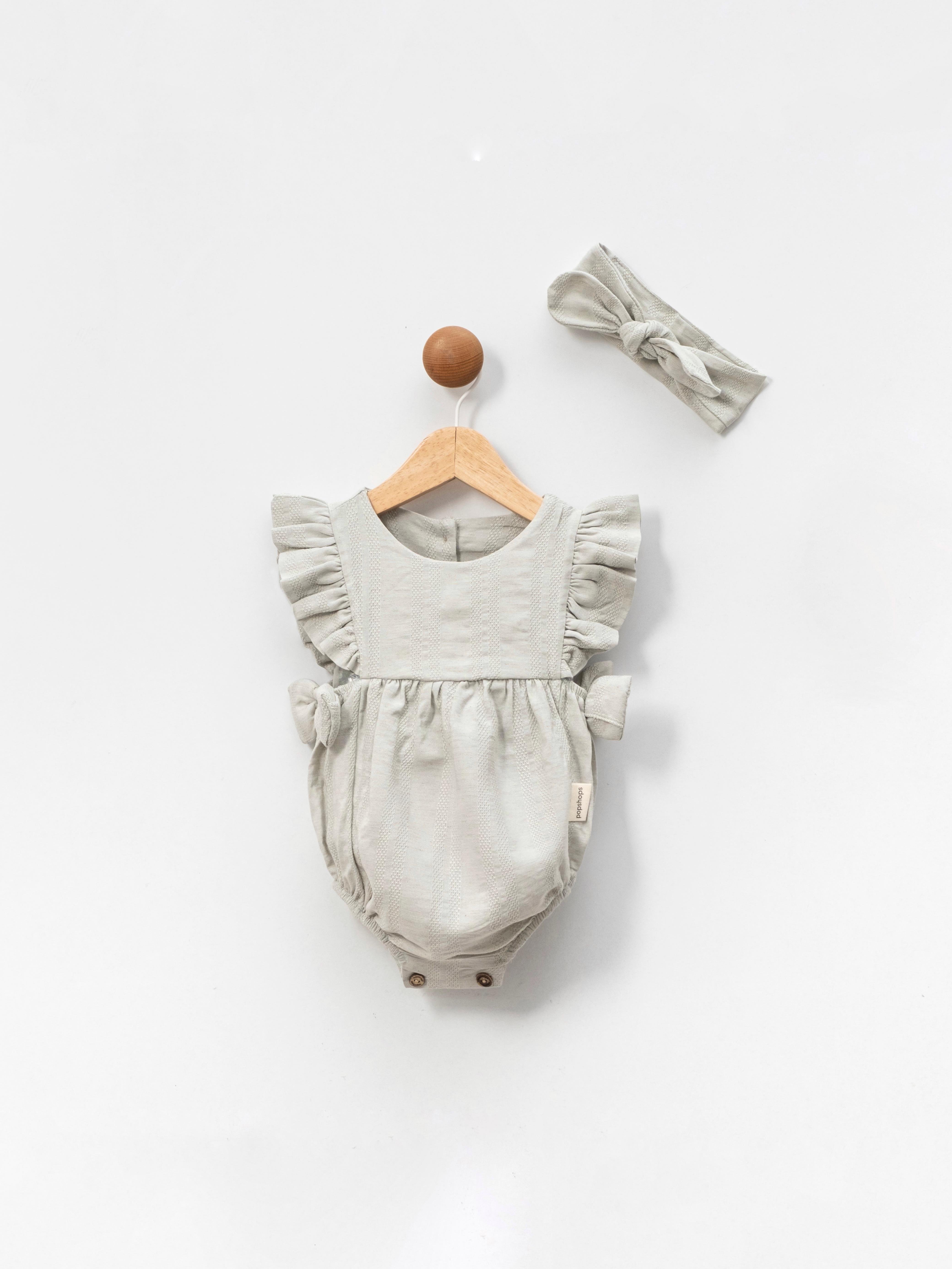 Gizia Fiyonklu Müslin Romper - Mint