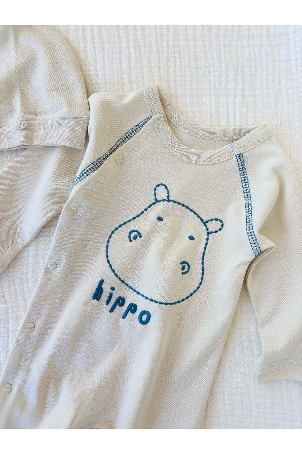 Hippo Nakışlı Şapkalı Tulum