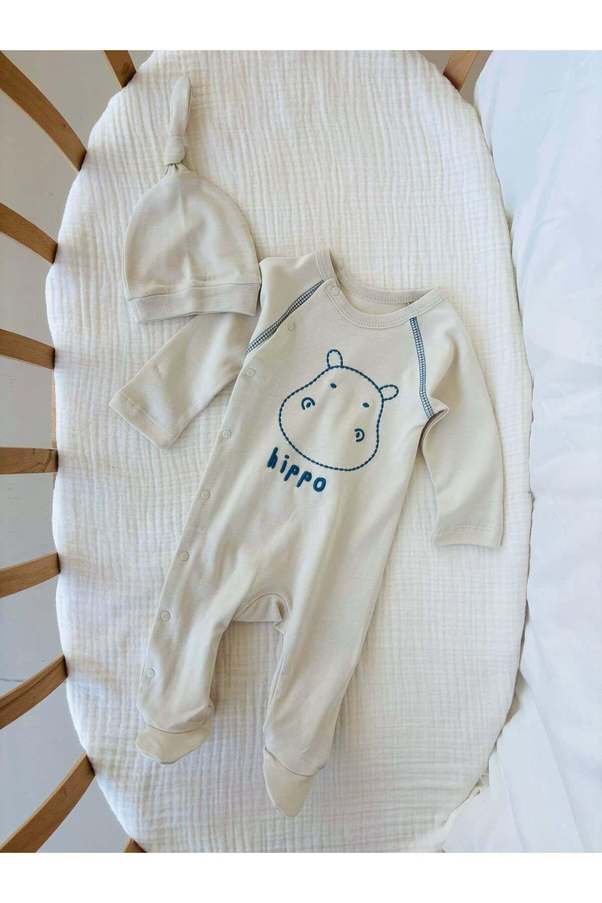 Hippo Nakışlı Şapkalı Tulum