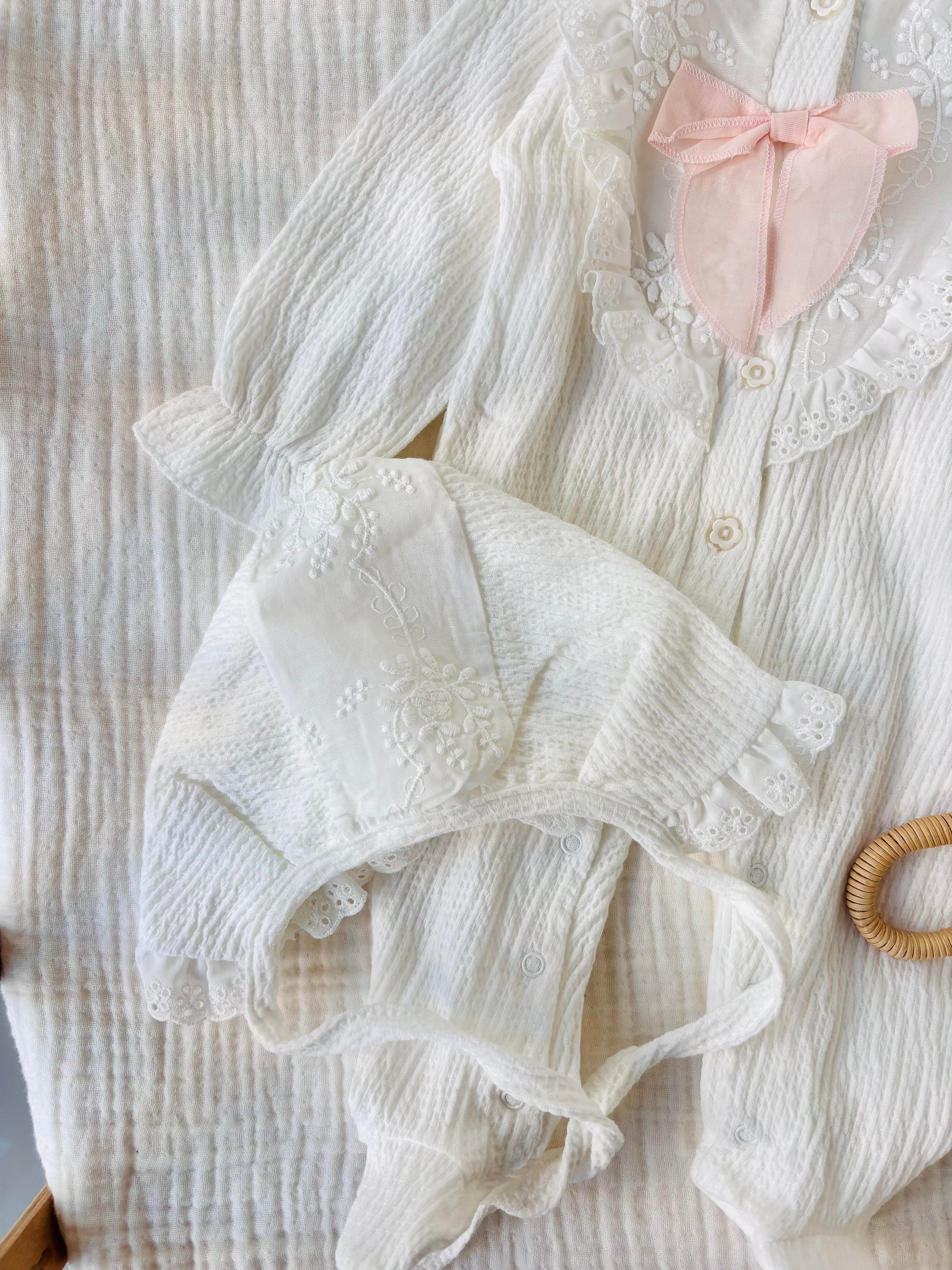 Ida Şapkalı Tulum - Beyaz