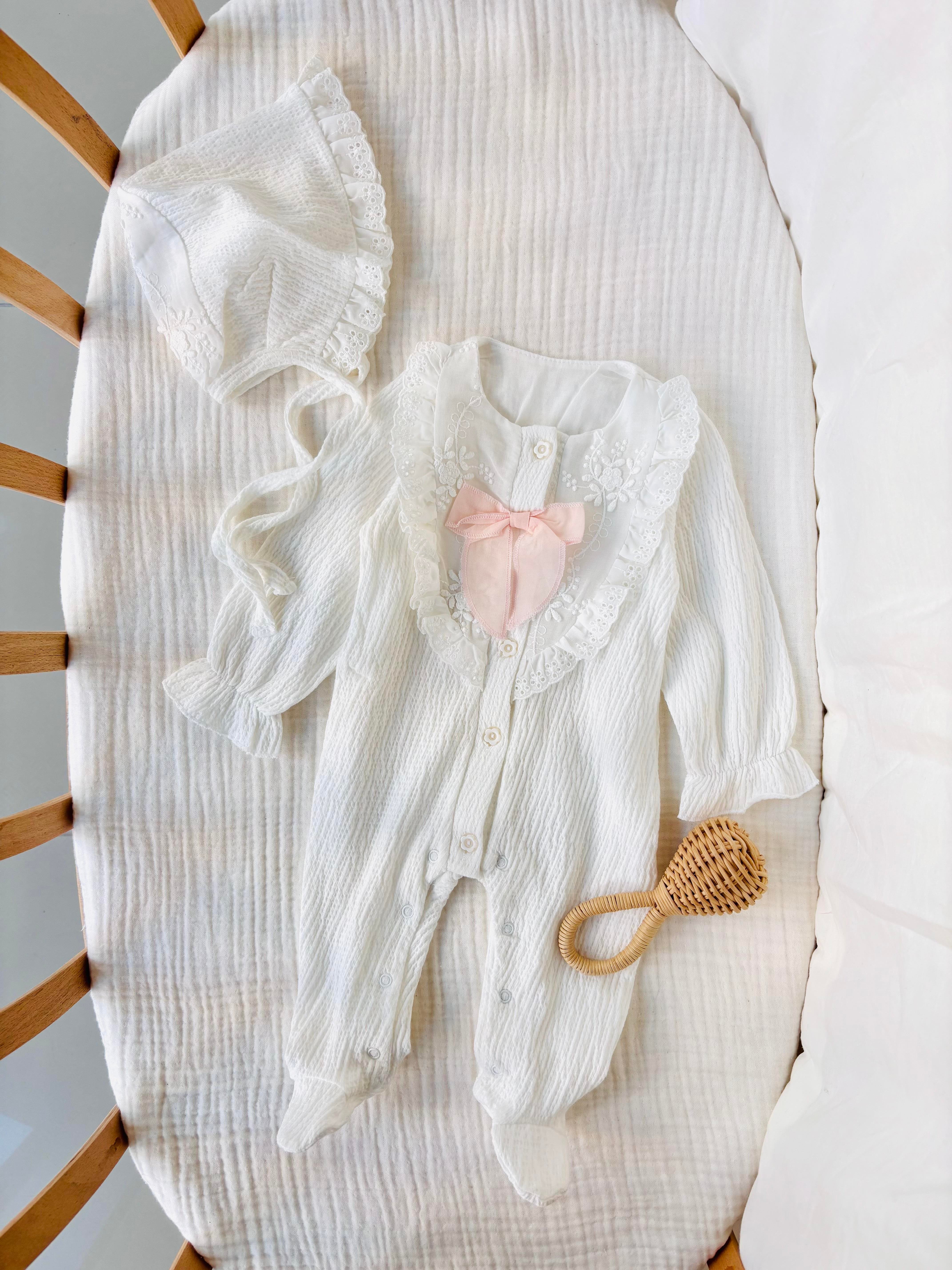 Ida Şapkalı Tulum - Beyaz