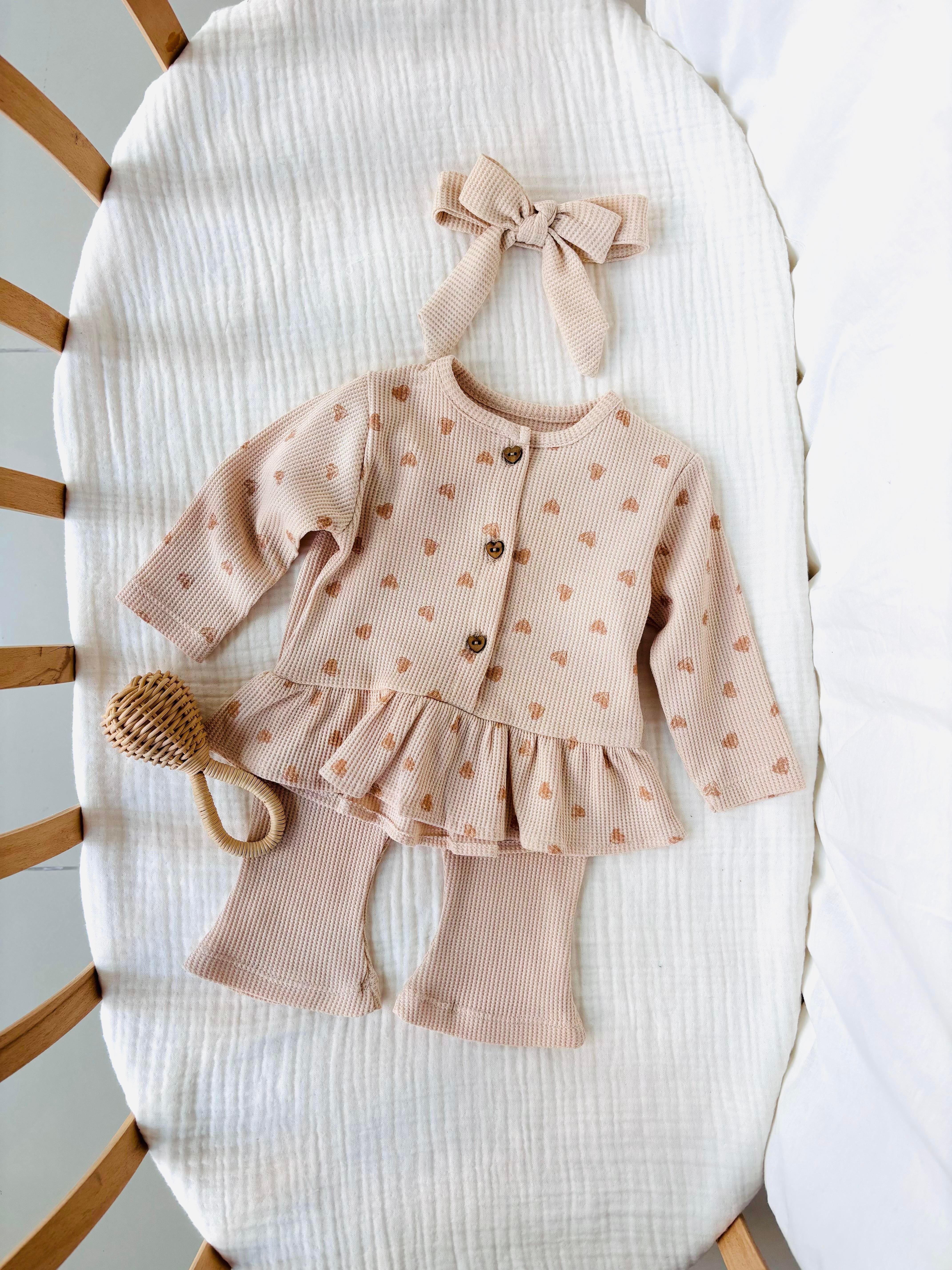 Joyce Kalpli Bandanalı Takım - Bej