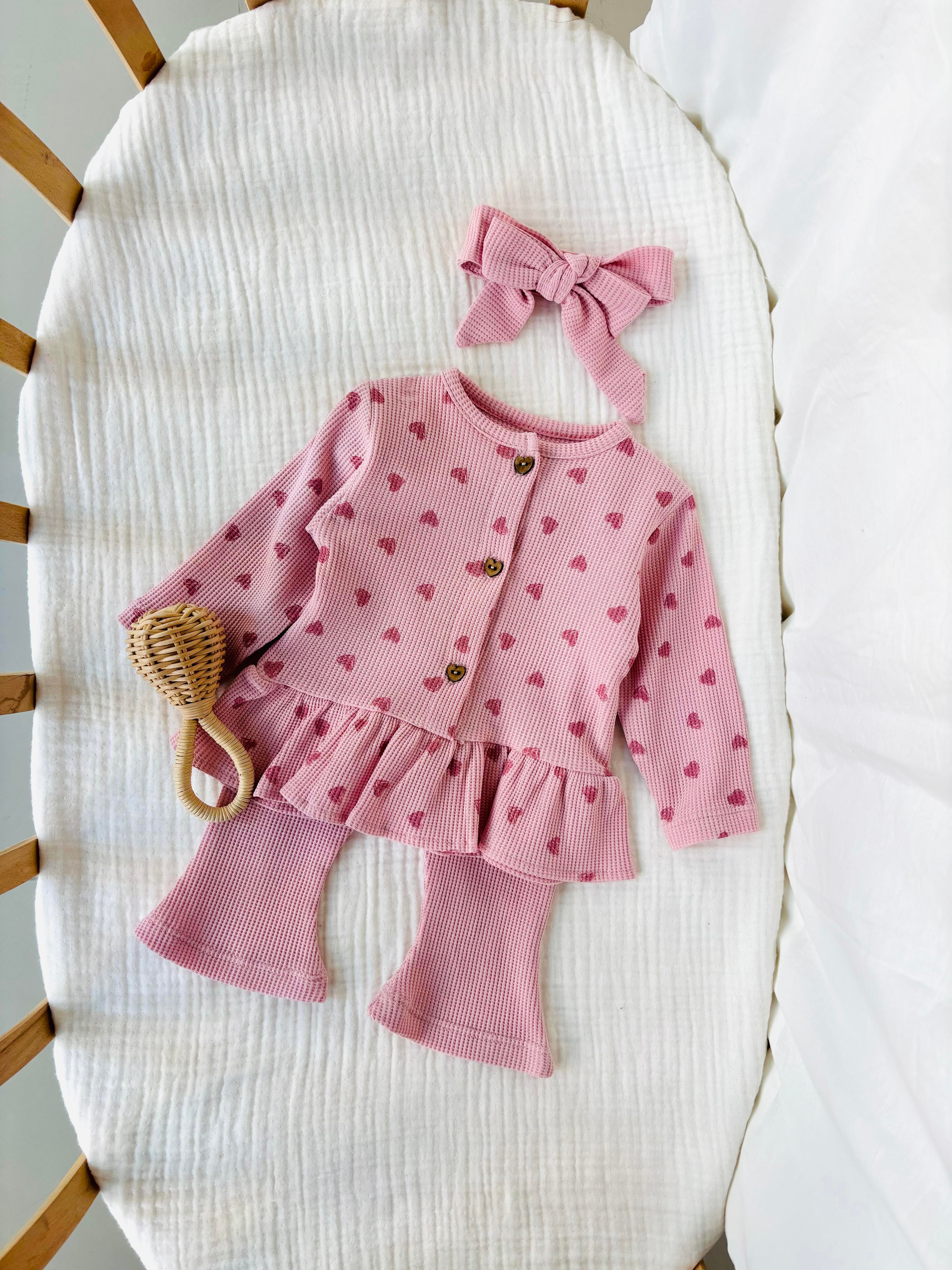 Joyce Kalpli Bandanalı Takım - Gül Kurusu