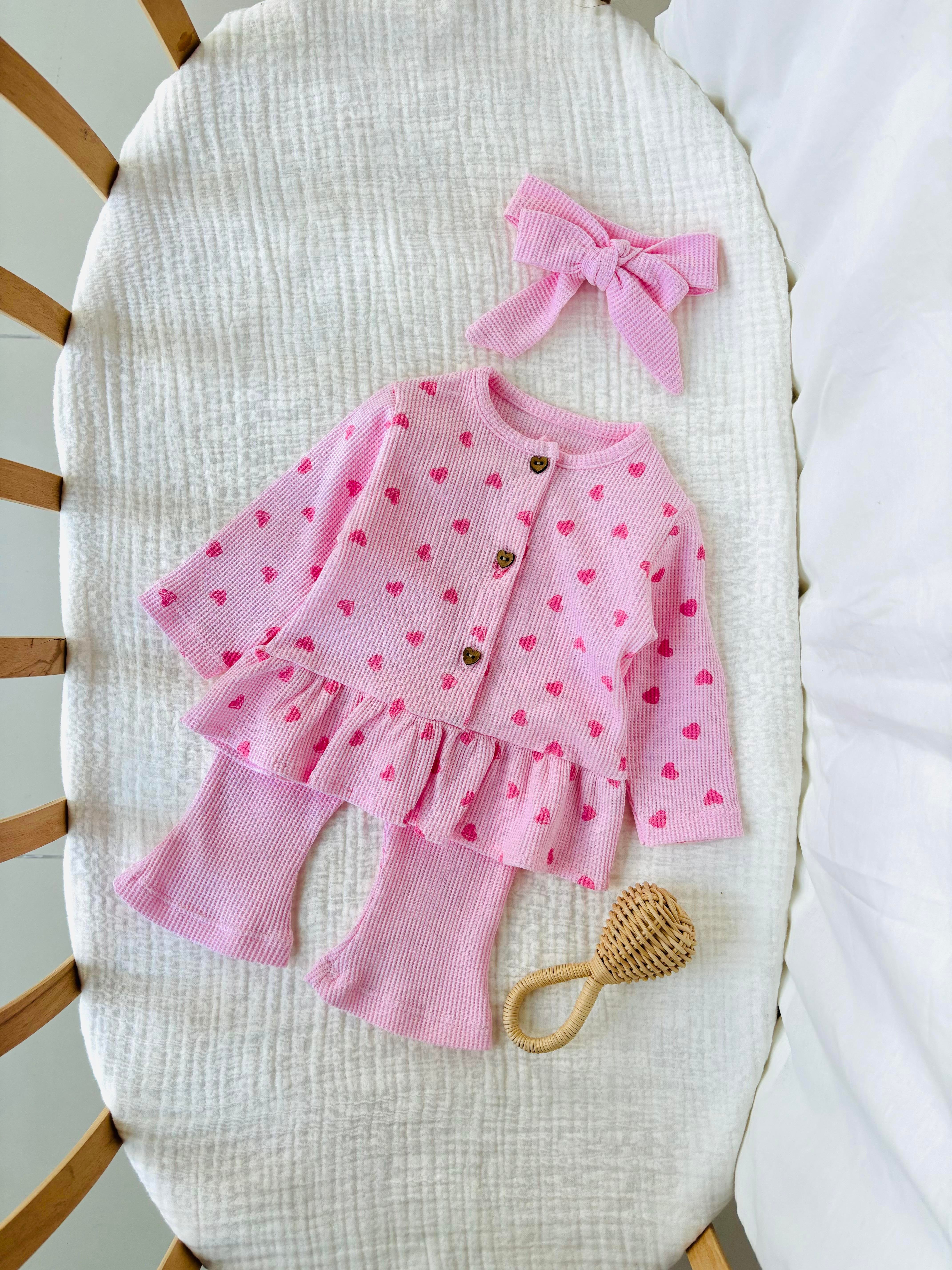 Joyce Kalpli Bandanalı Takım - Pembe