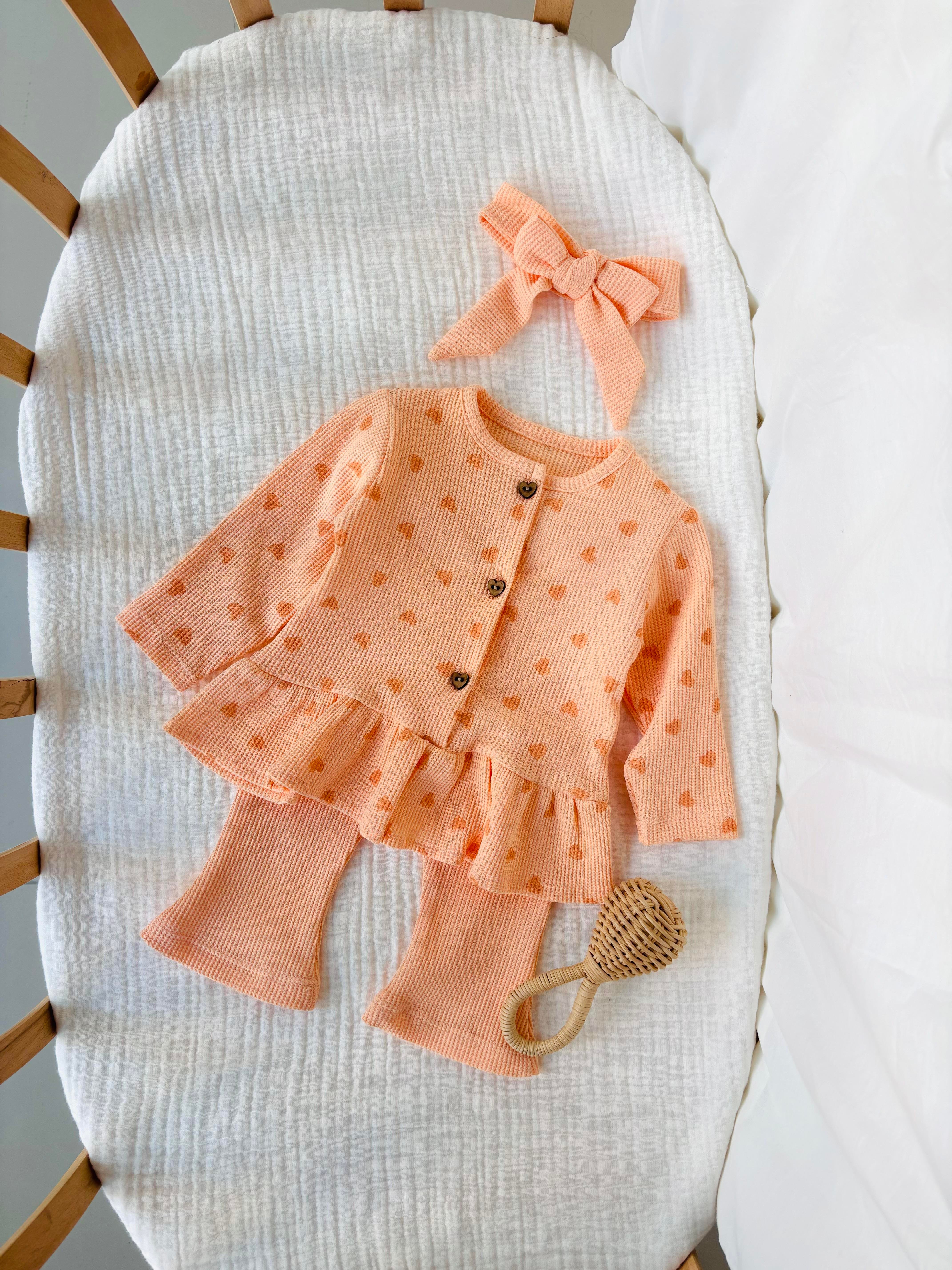 Joyce Kalpli Bandanalı Takım - Turuncu