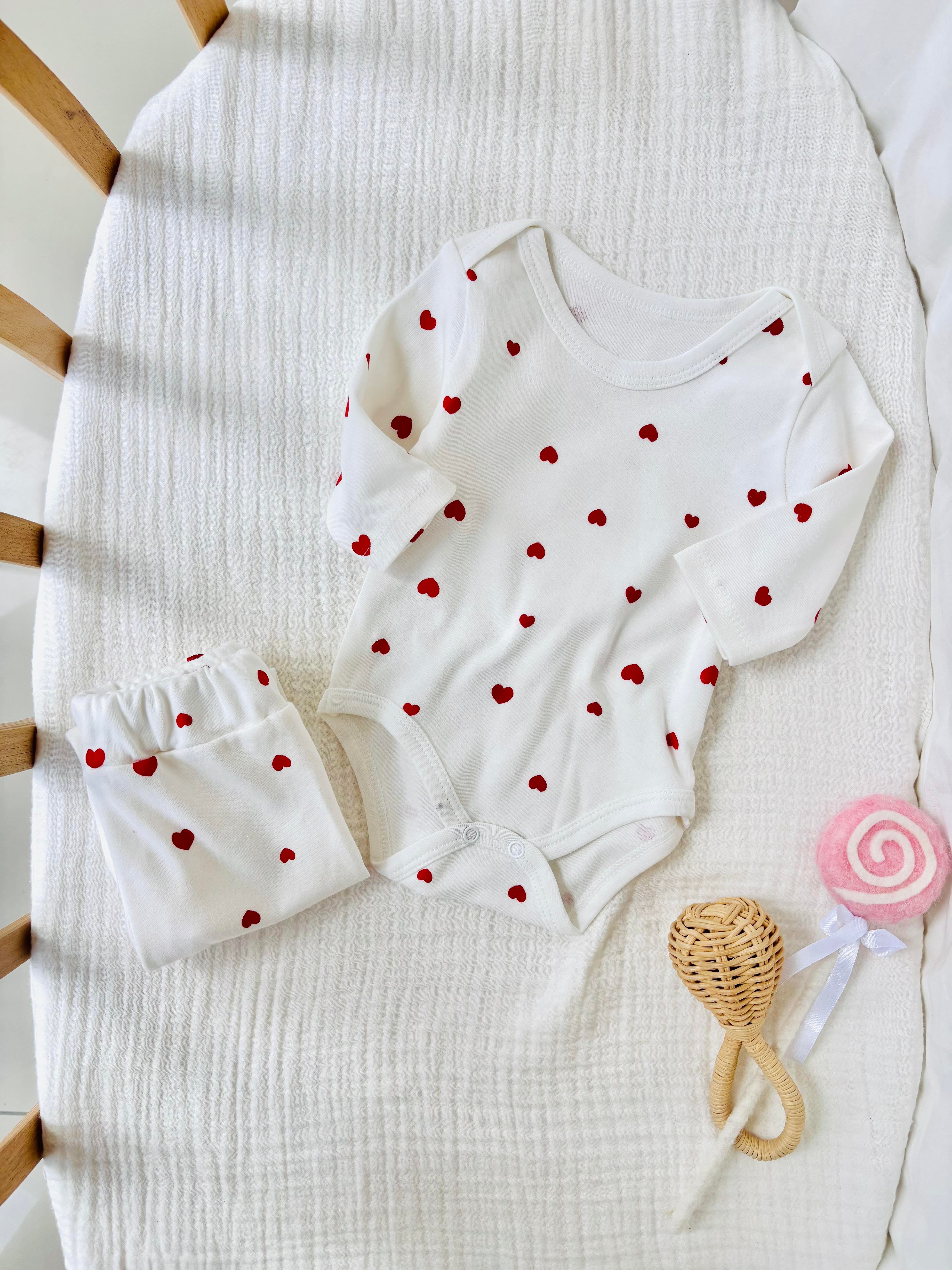 Kalp Desenli İkili Takım