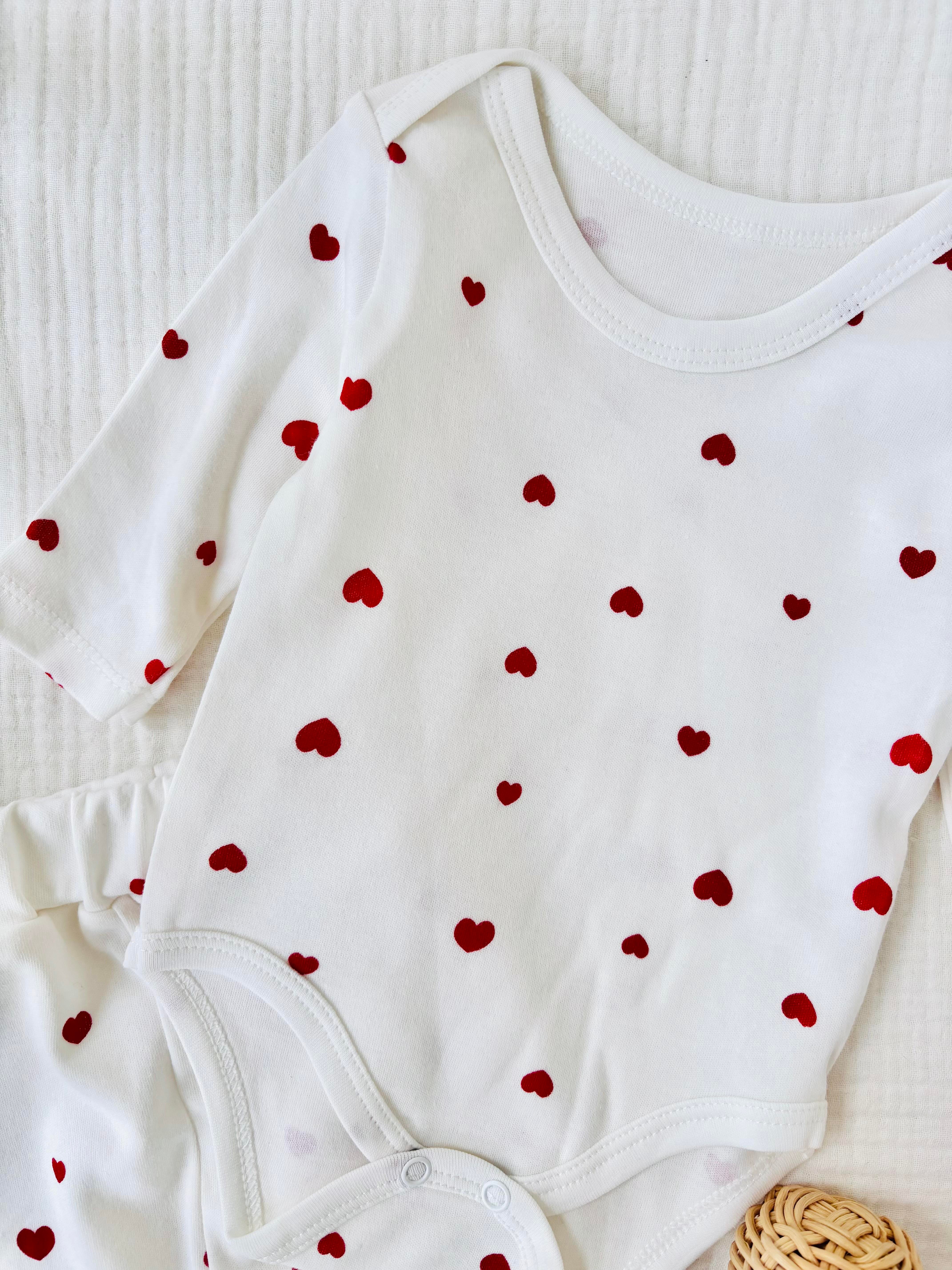 Kalp Desenli İkili Takım