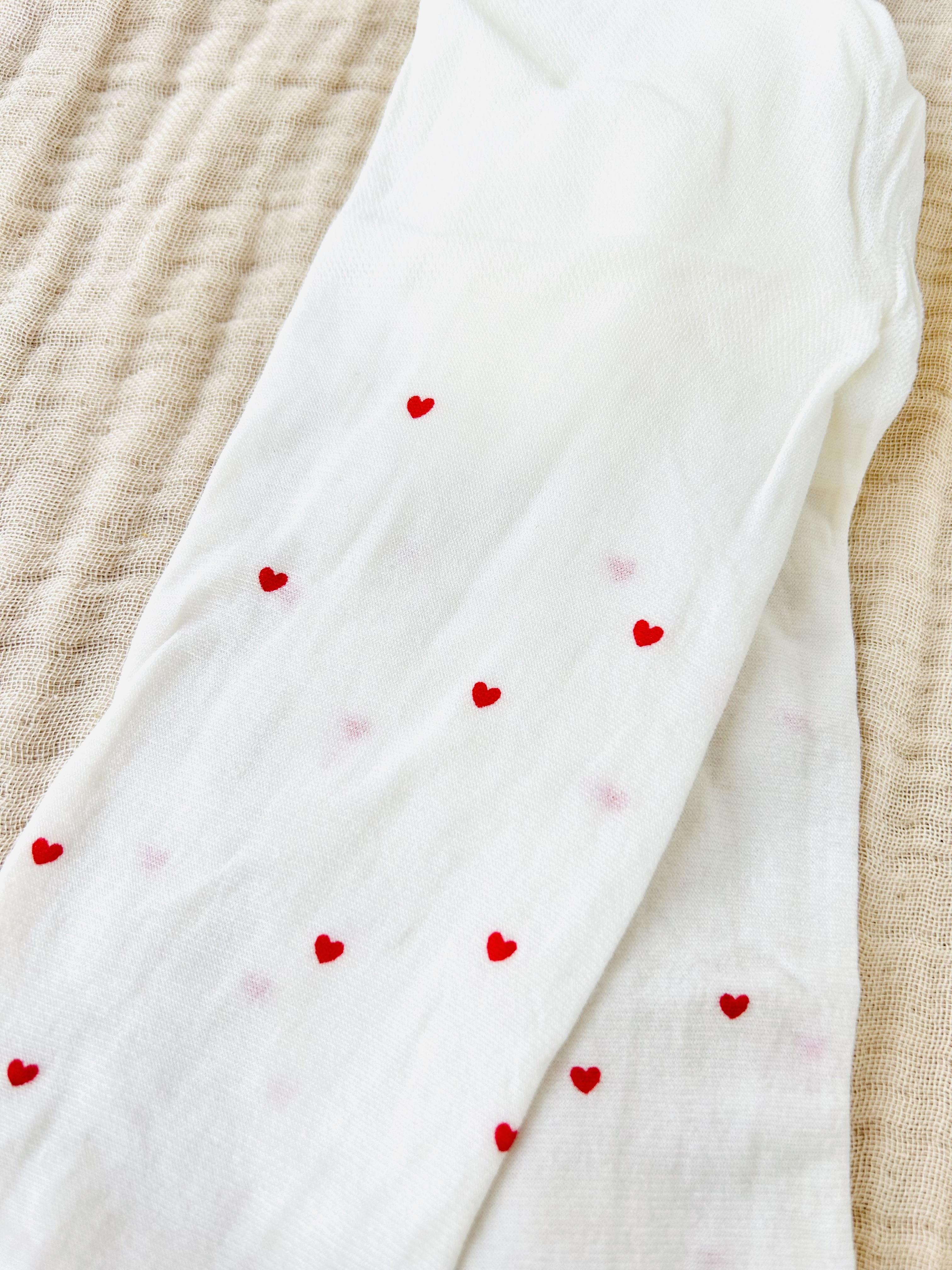 Kalp Desenli Muz Çorap