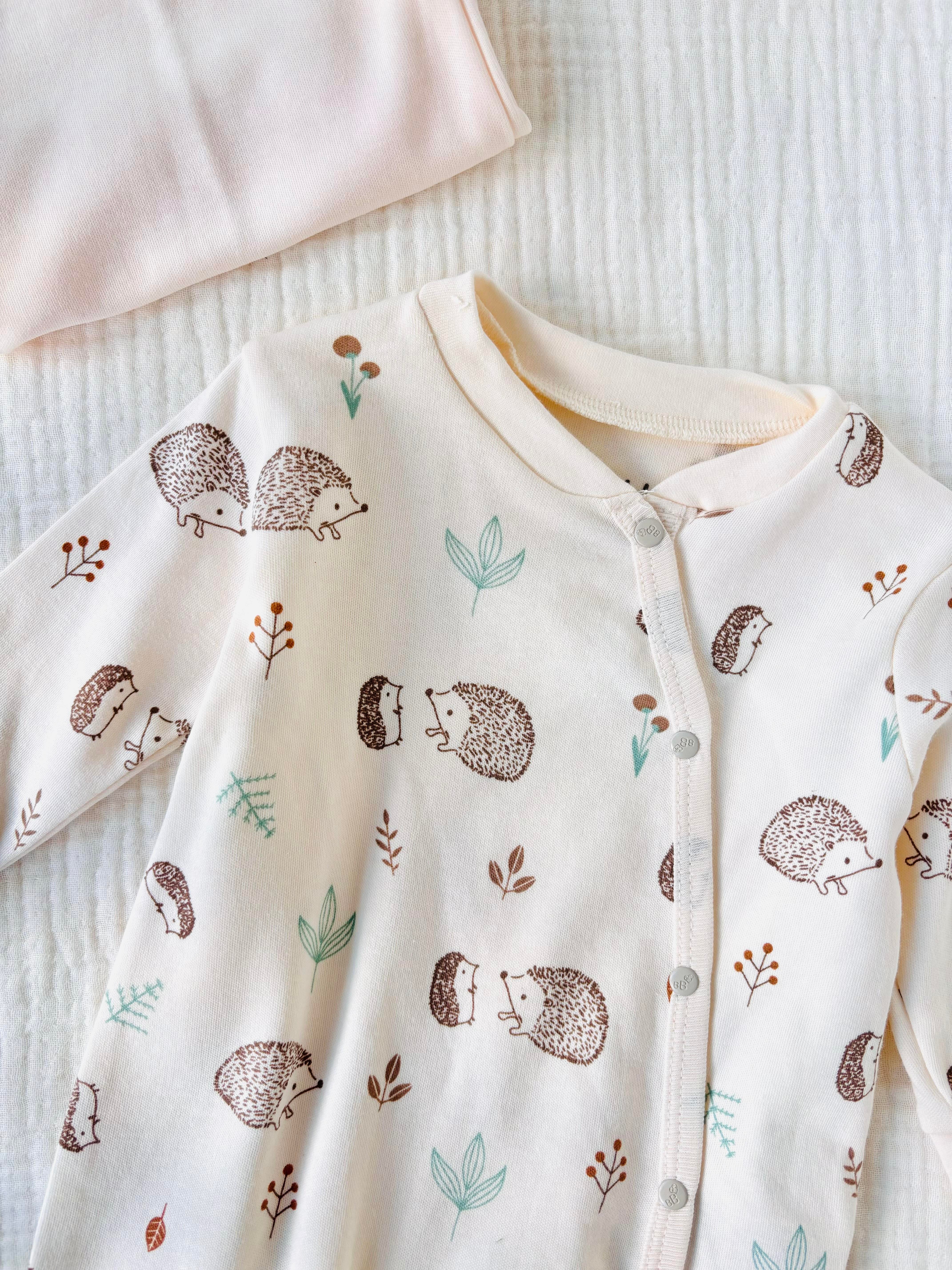 Kirpi Desenli Şapkalı Tulum