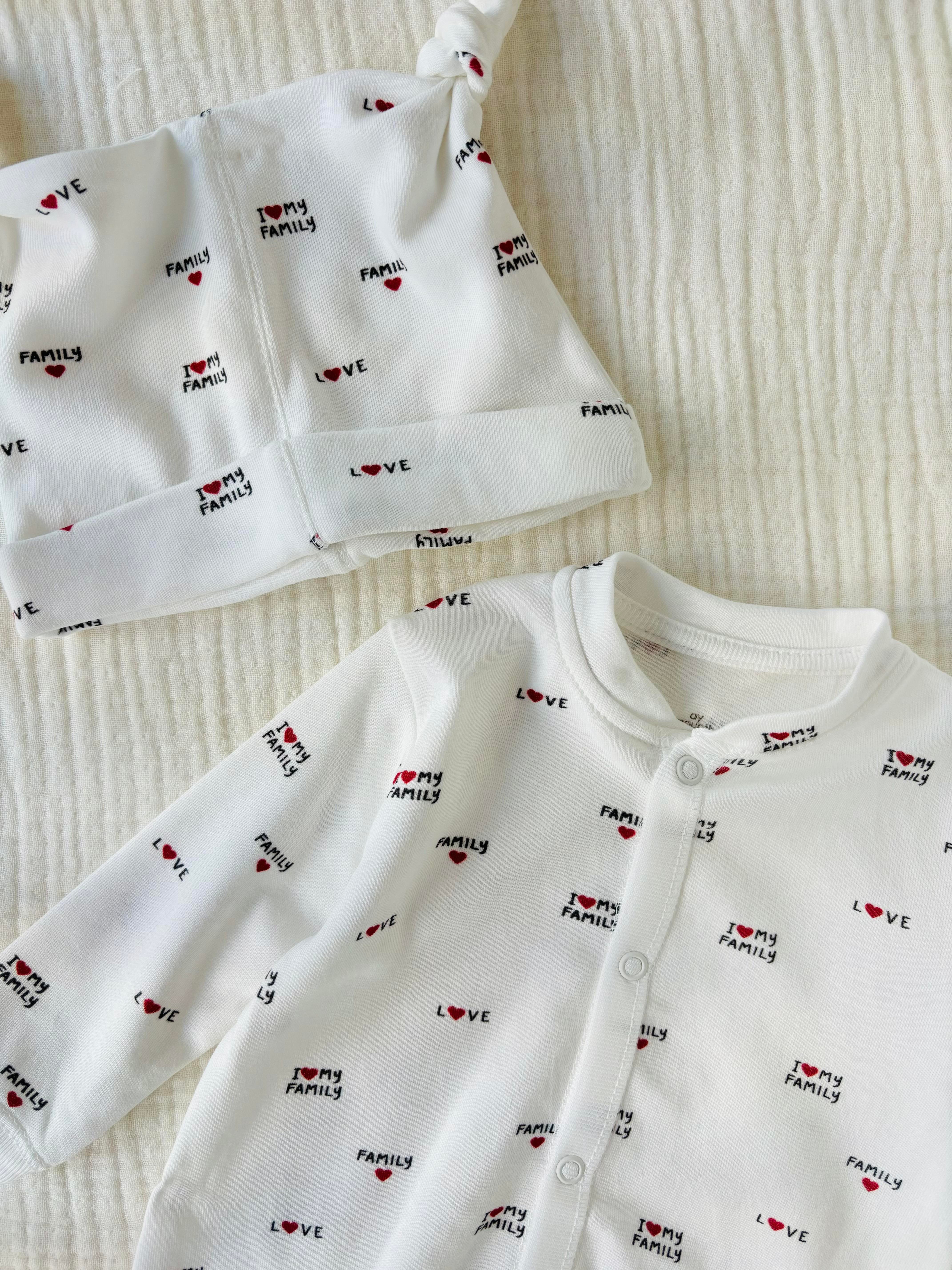 Love Family Tulum ve Şapka Seti