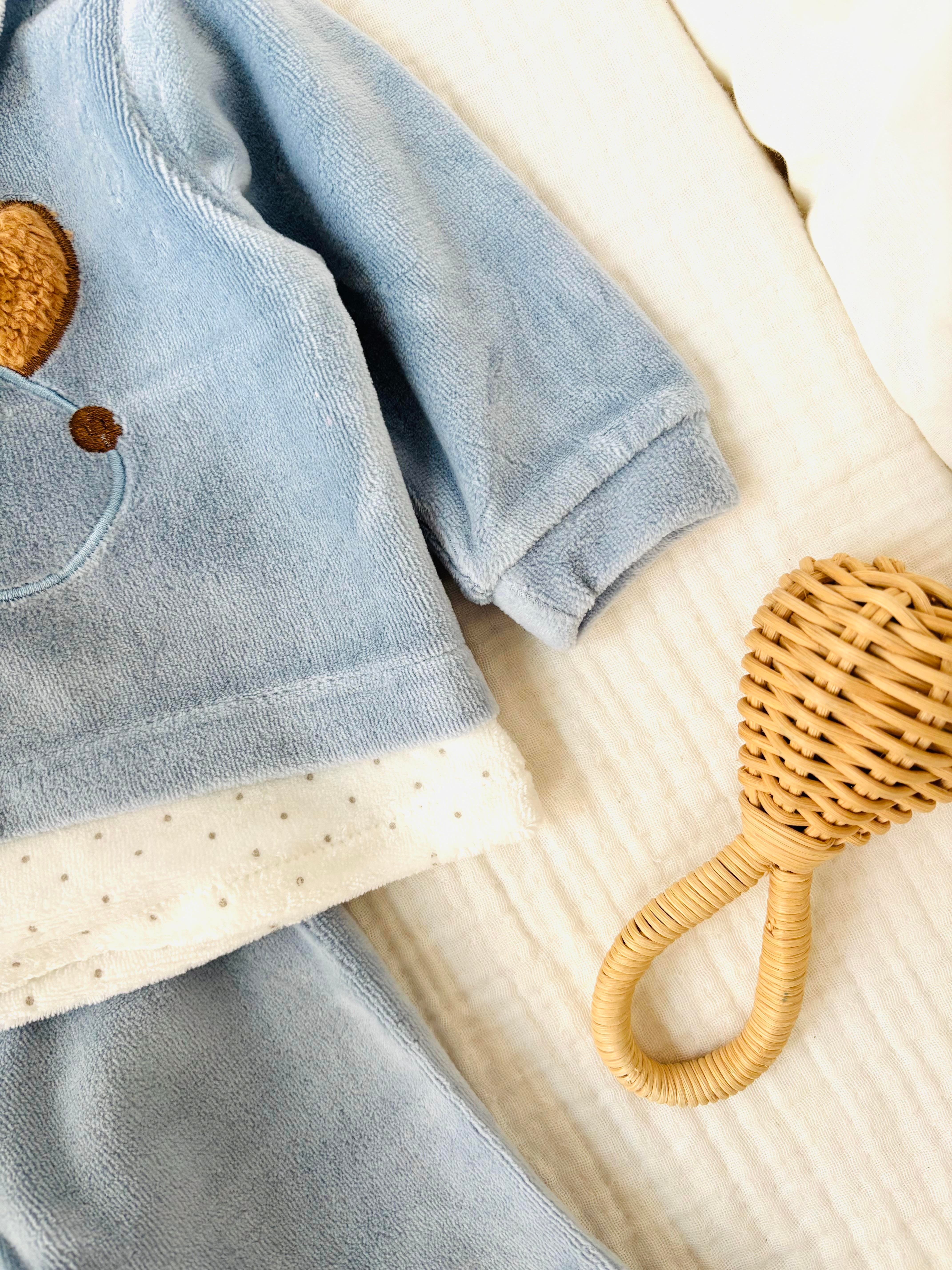 Luca Geyikli Kadife Takım - Mavi