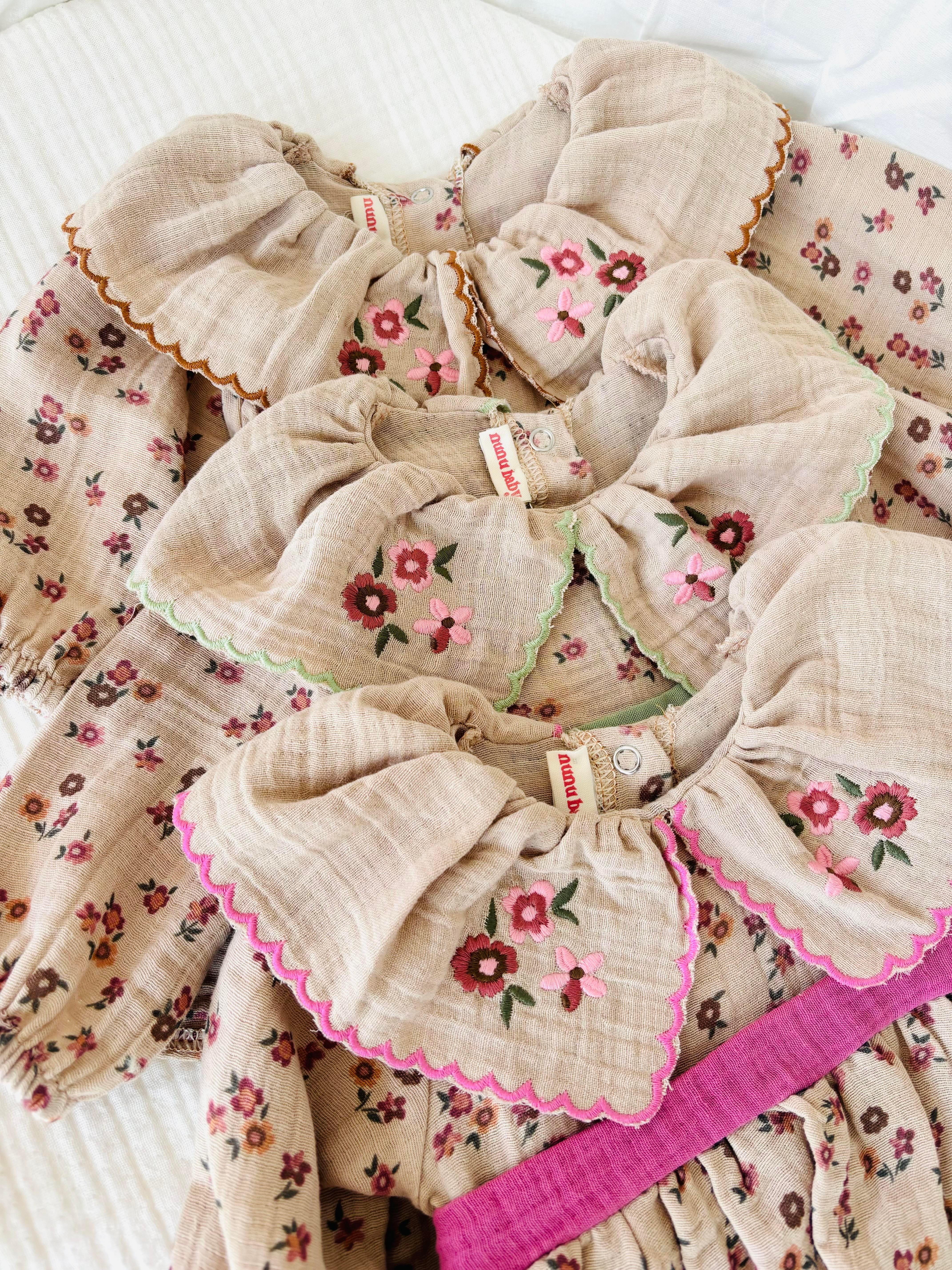 Mabel Müslin Elbise - Yeşil