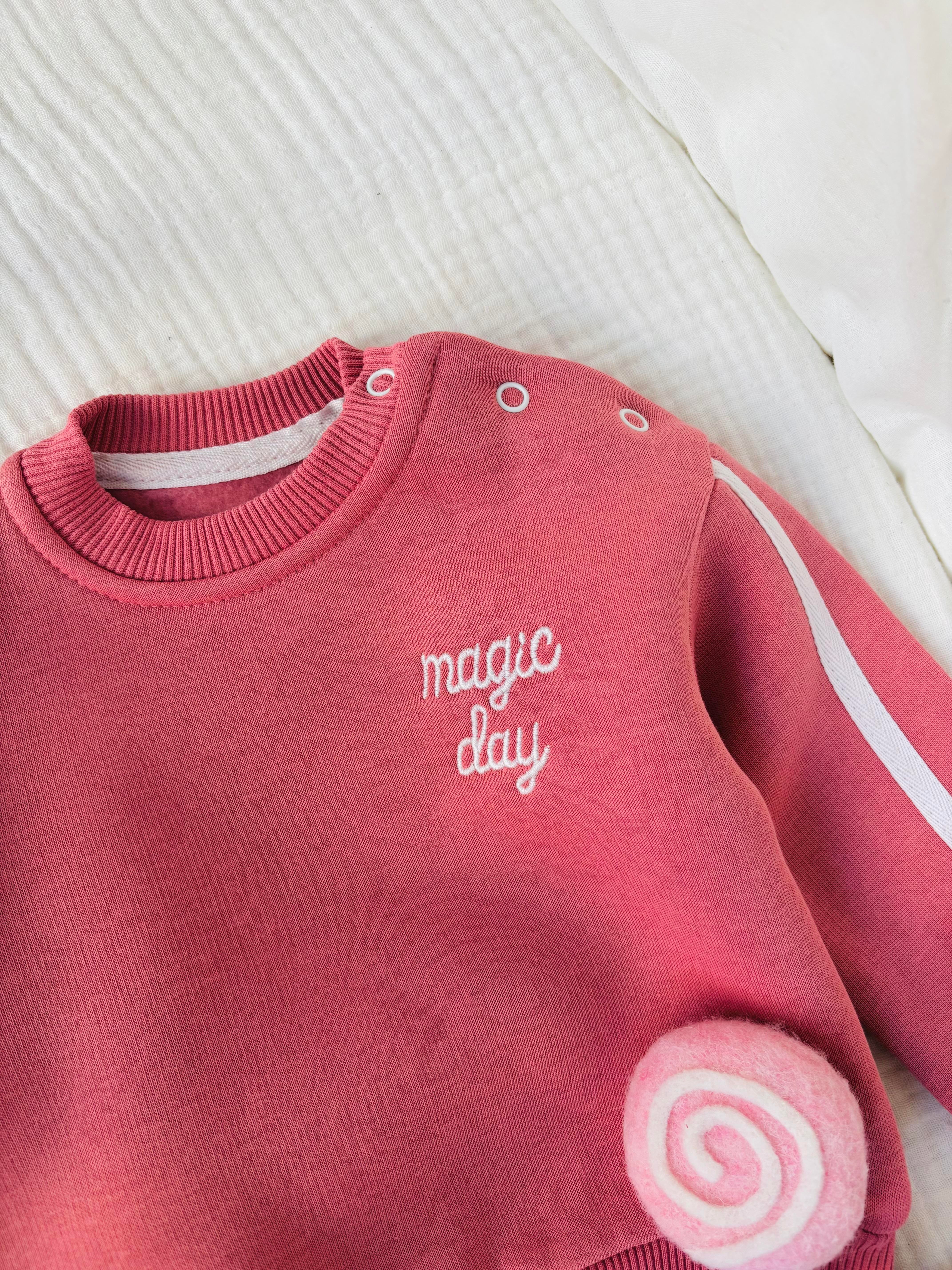 Magic Şardonlu Kız Bebek Takım - Pembe