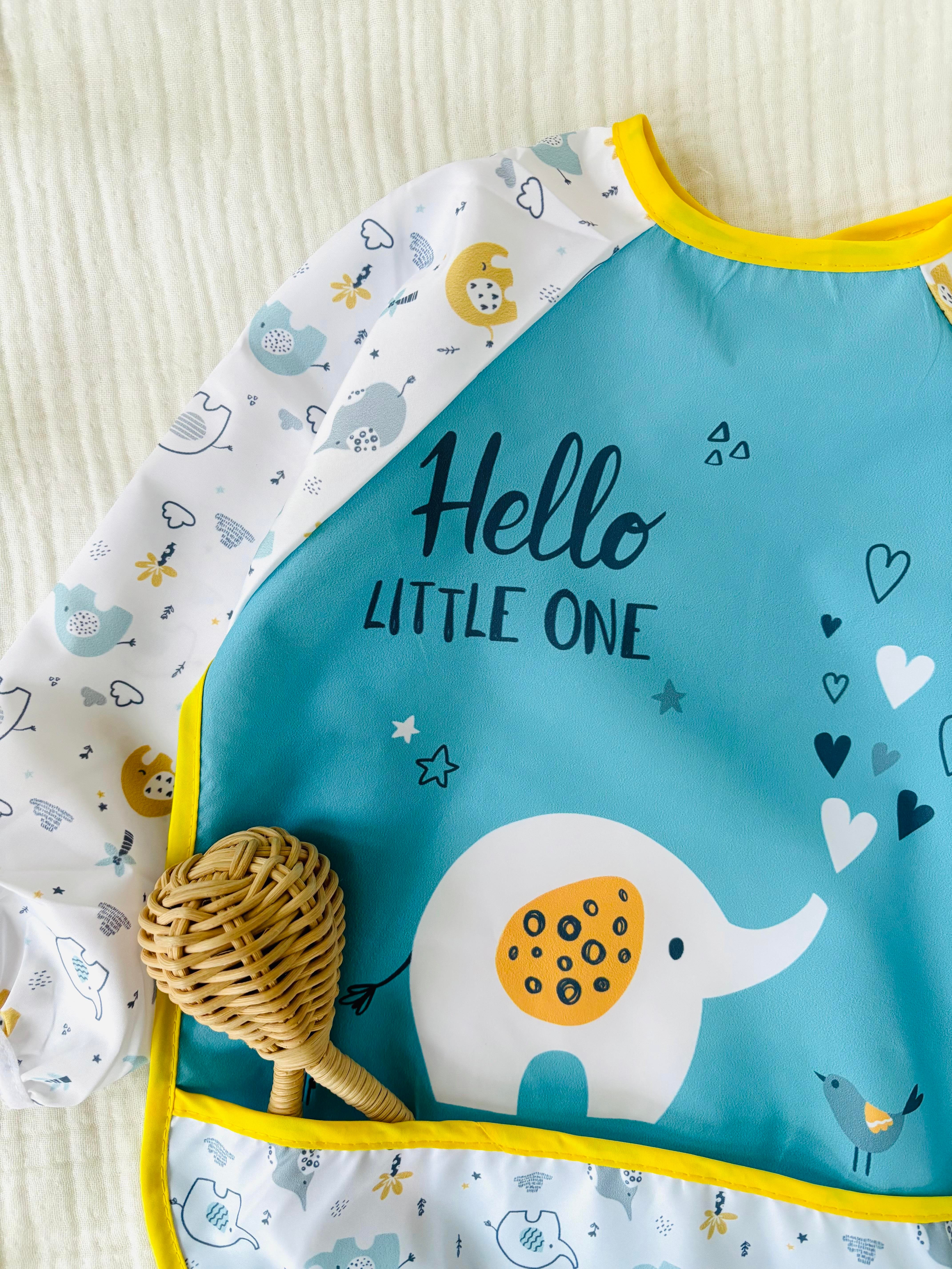 Mavi Filli Kollu Mama Önlüğü