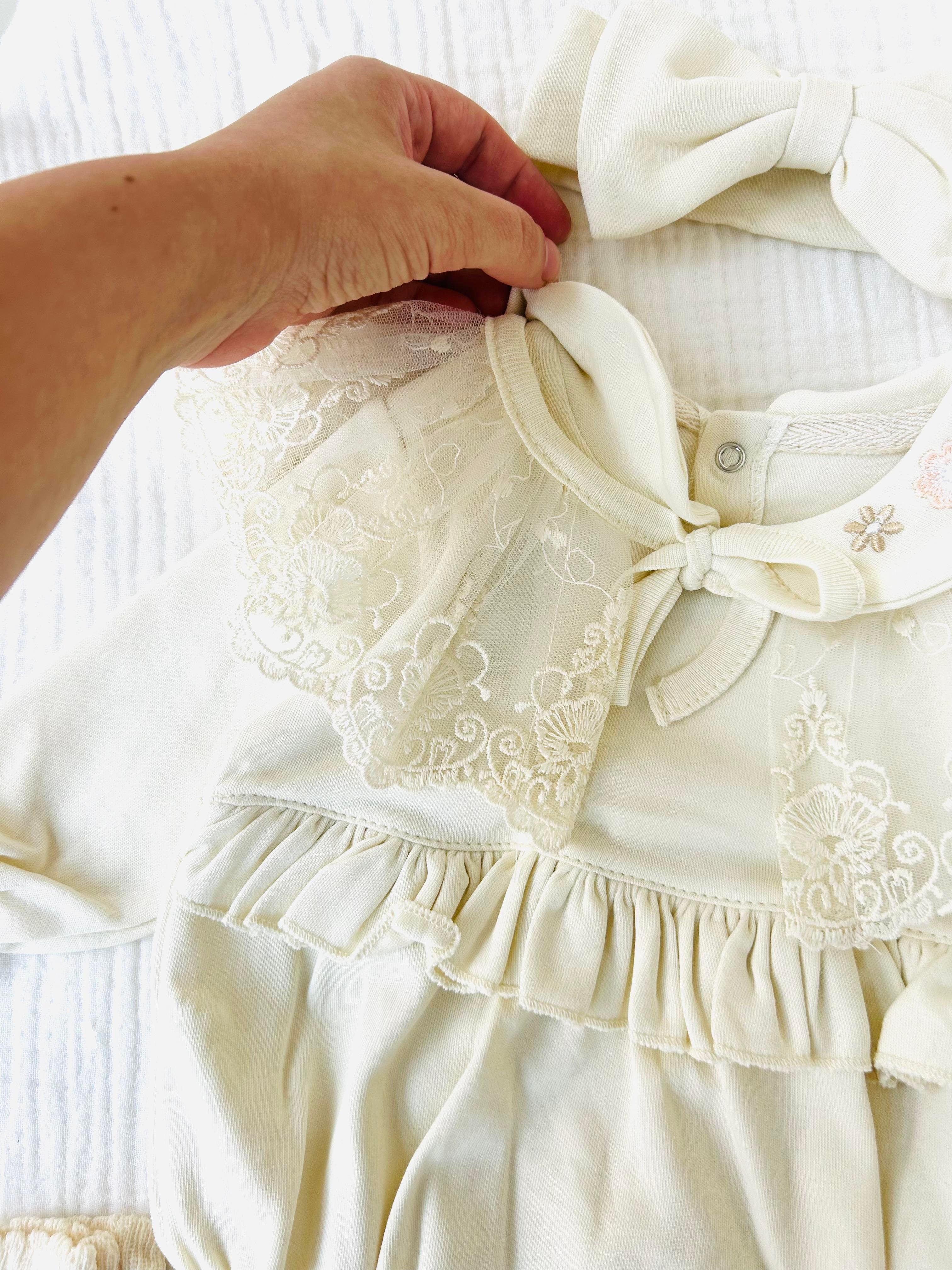 Mia 4 Parça Dantel Yaka Romper 