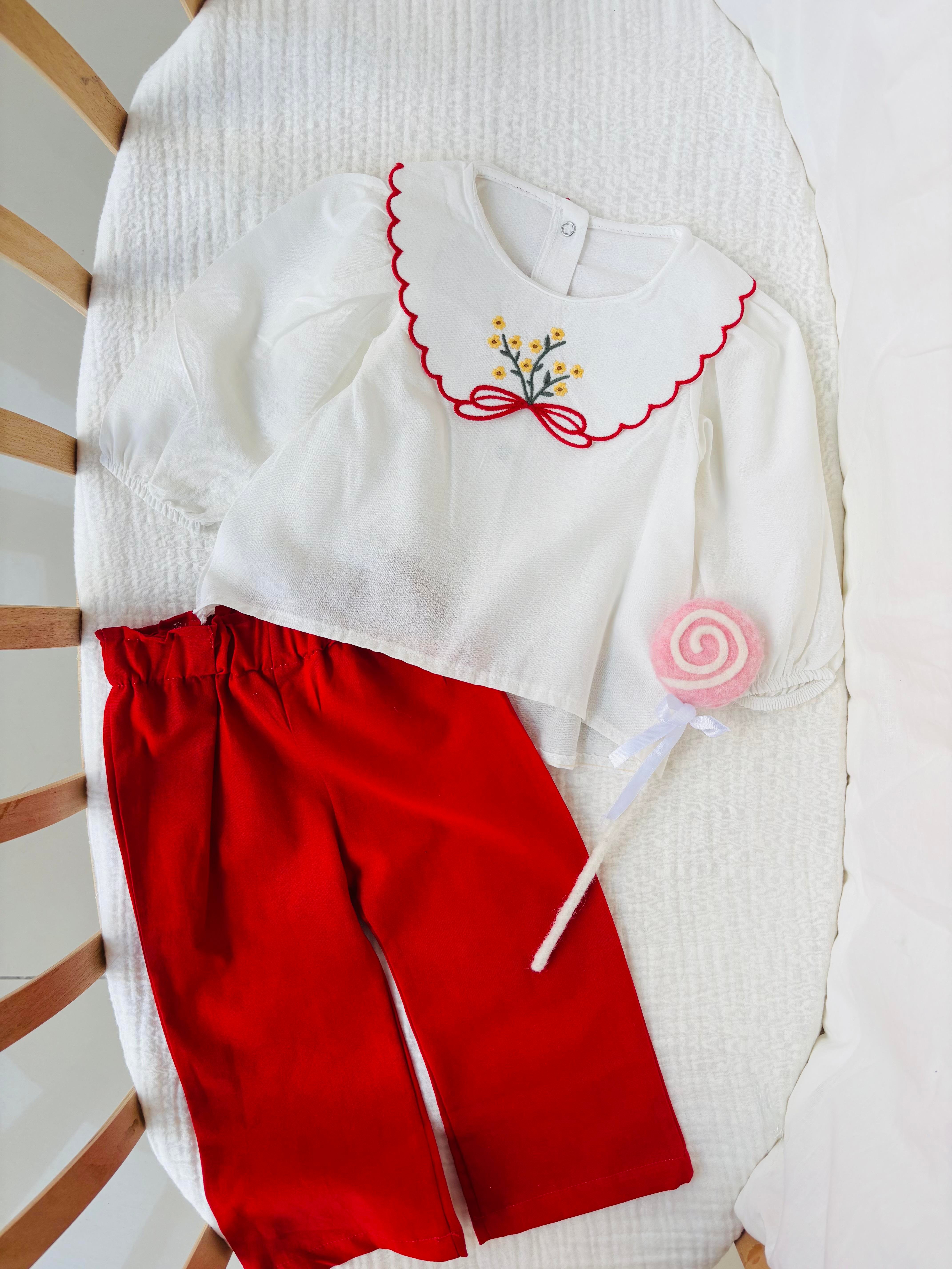 Mila Gömlekli Kız Bebek Takım