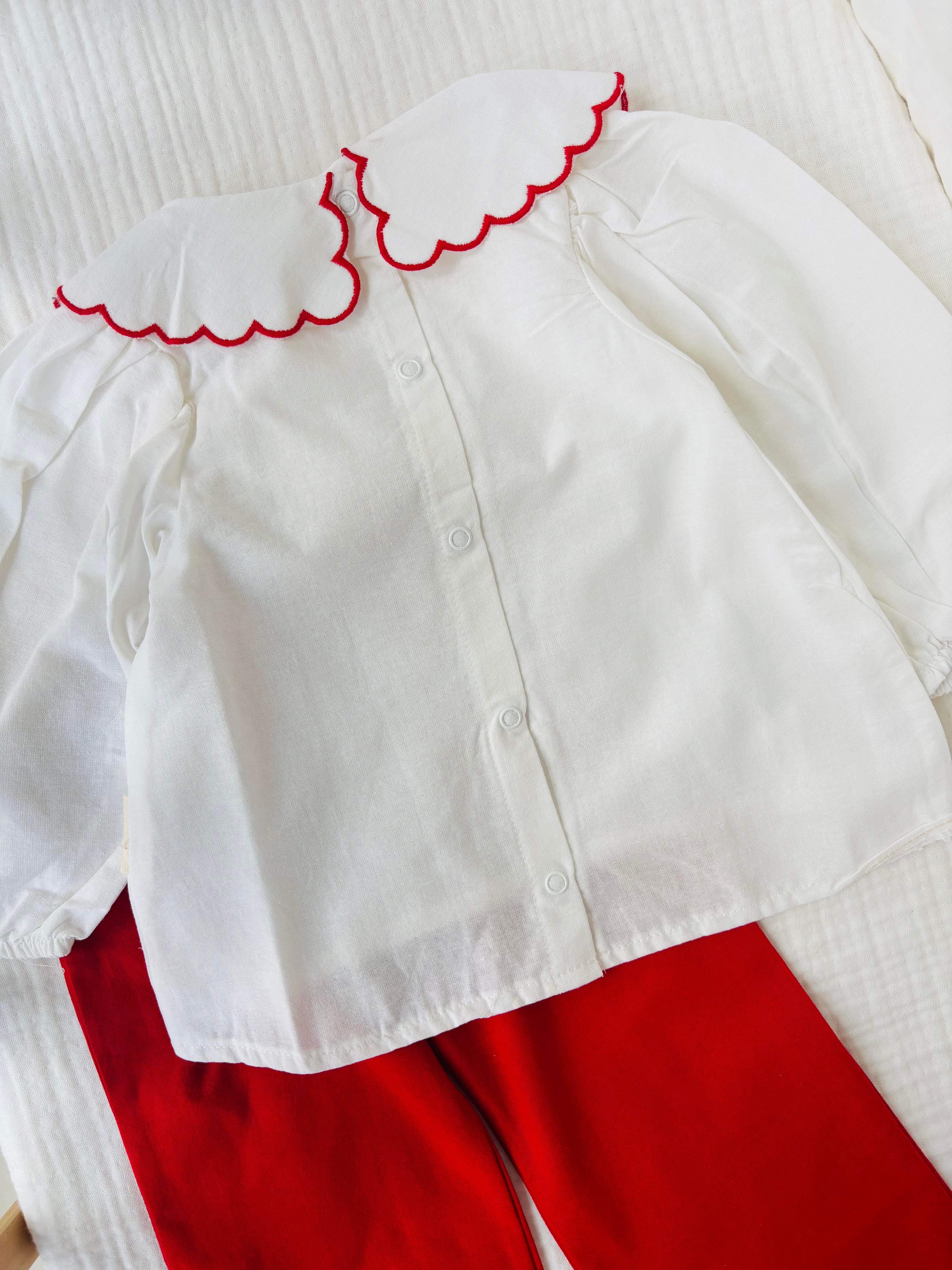 Mila Gömlekli Kız Bebek Takım