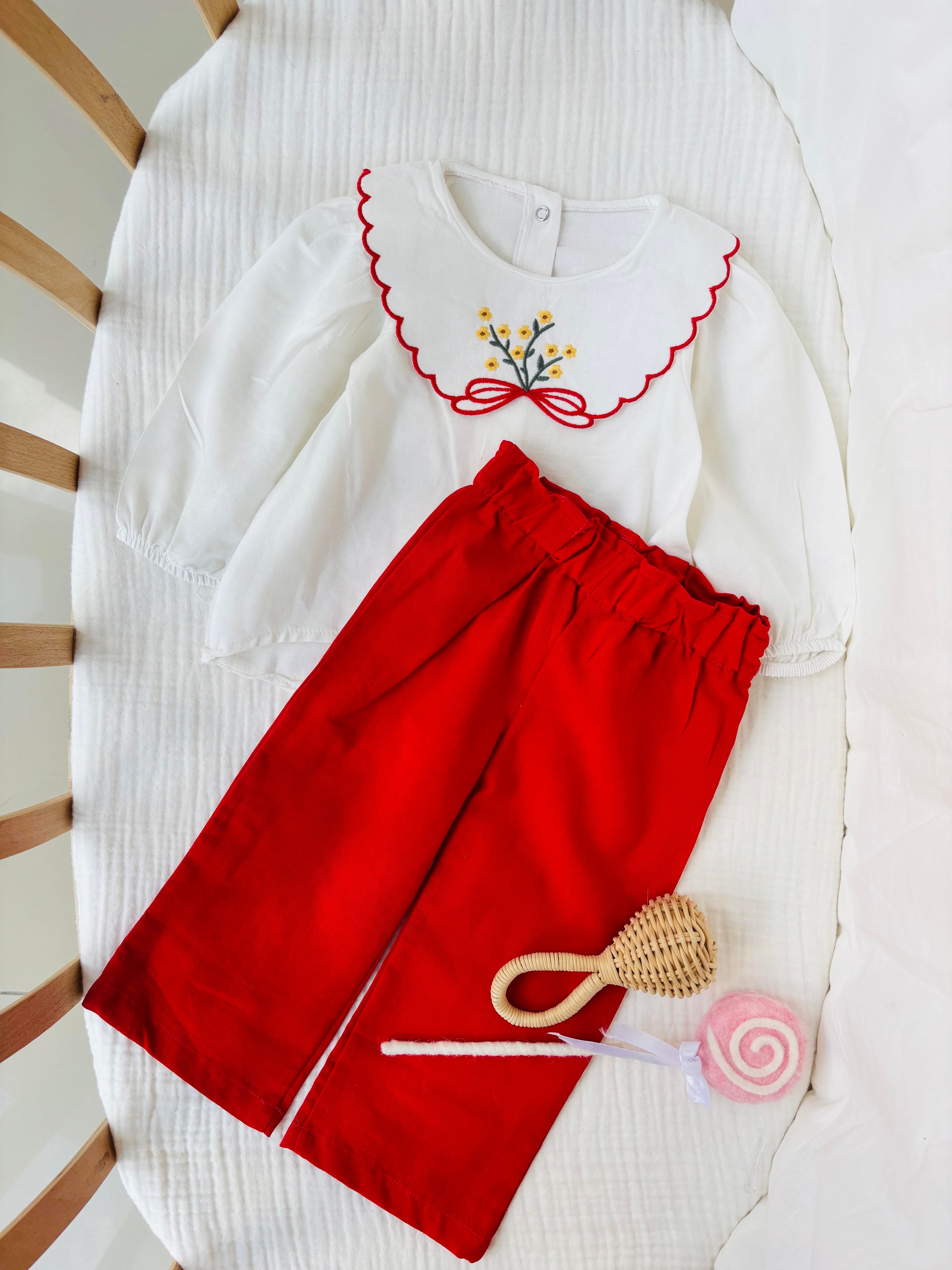 Mila Gömlekli Kız Bebek Takım