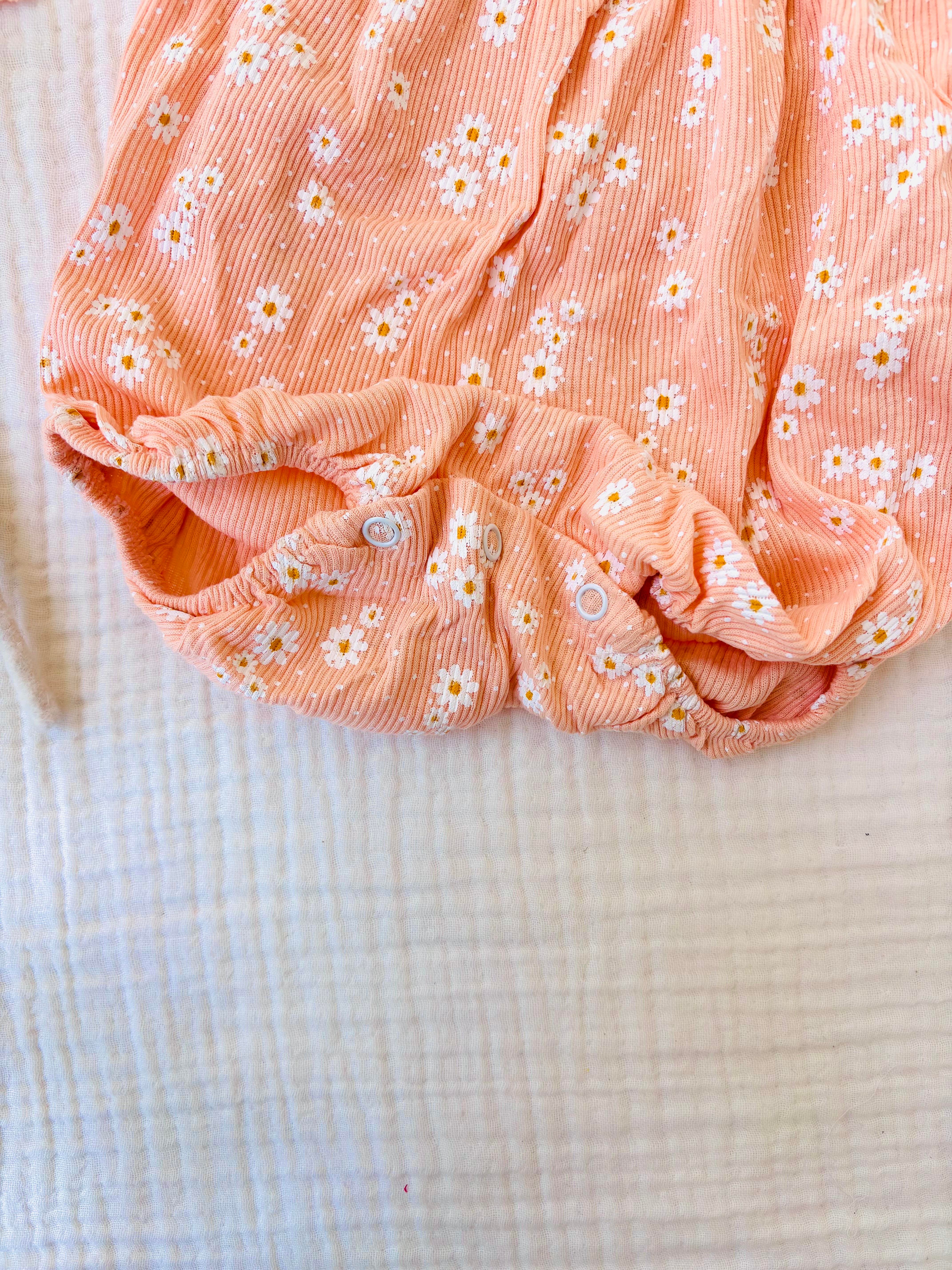 Mini Papatyalı Şapkalı Tulum