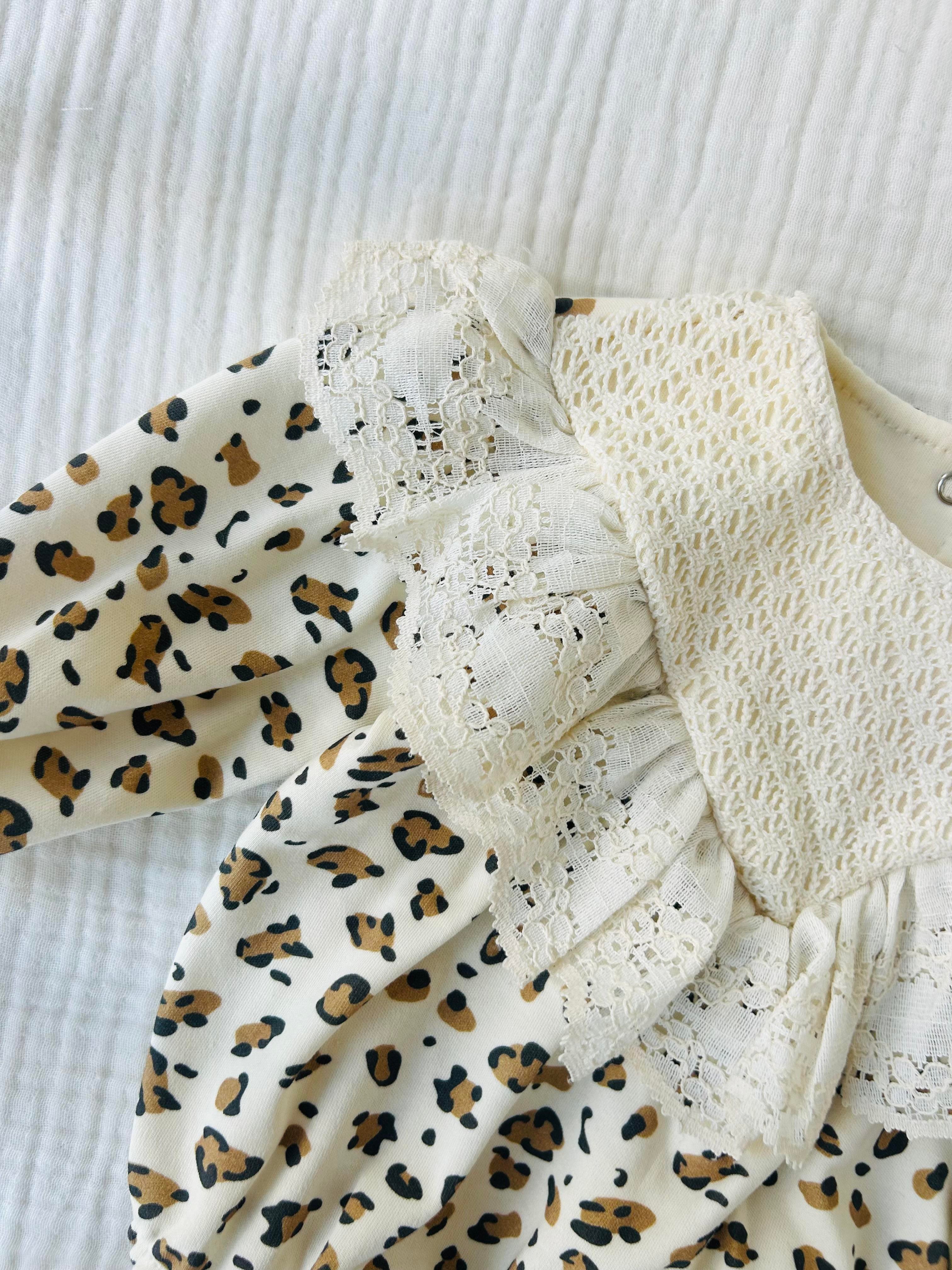 Miranda Leopar Çoraplı Romper