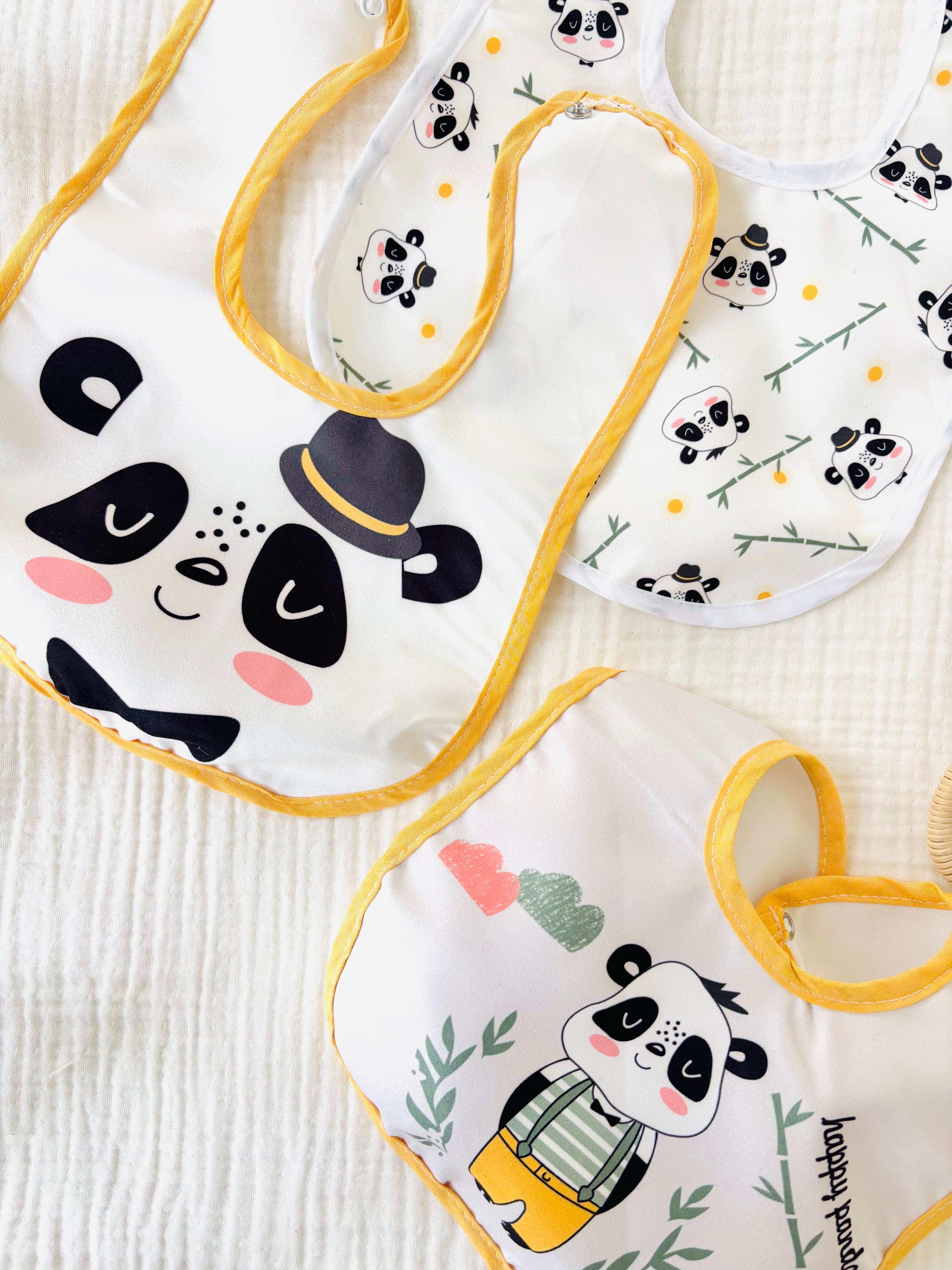 Panda Temalı 3'lü Önlük Seti