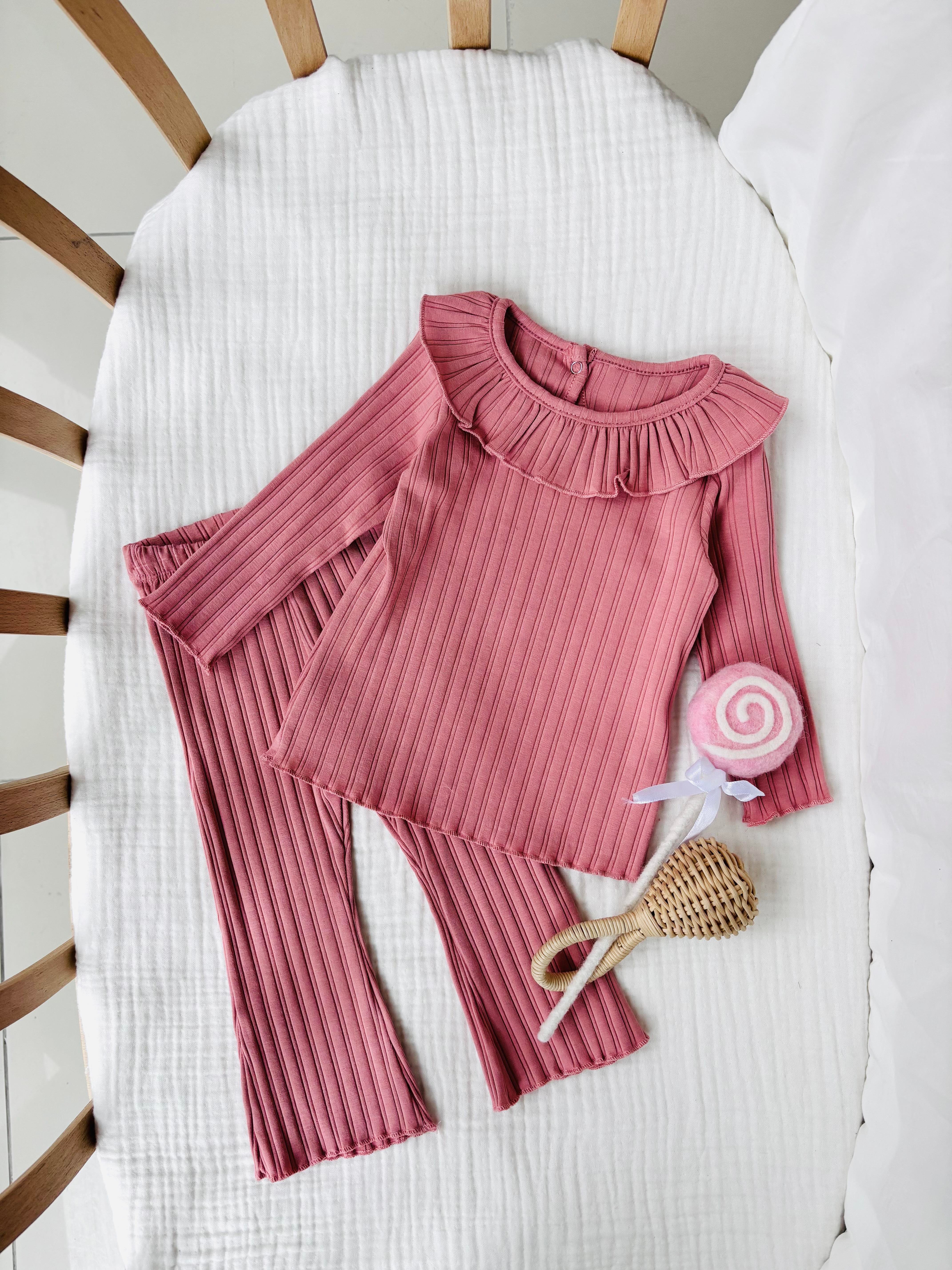 Paris Basic Kız Bebek Takım - Gül Kurusu